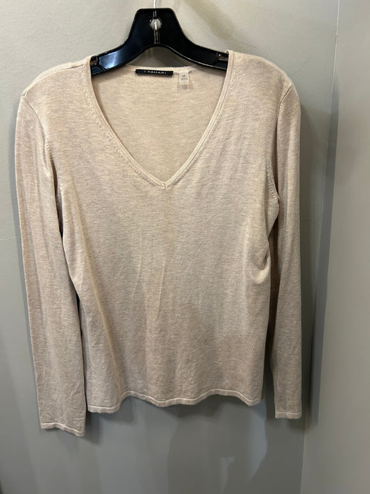 Sweater By Tahari By Arthur Levine In Tan, Size: S