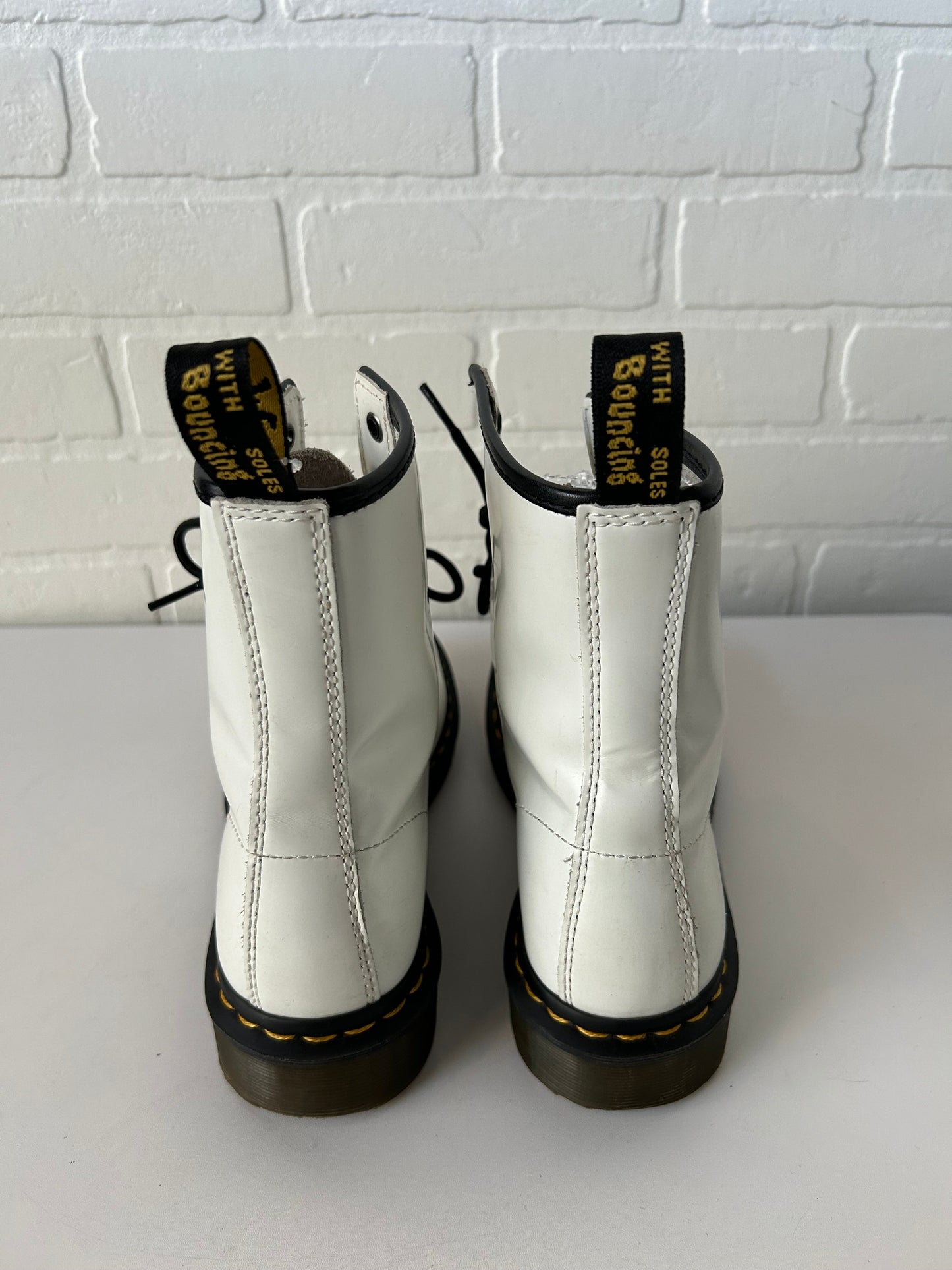 Boots Combat By Dr Martens In White, Size: 8