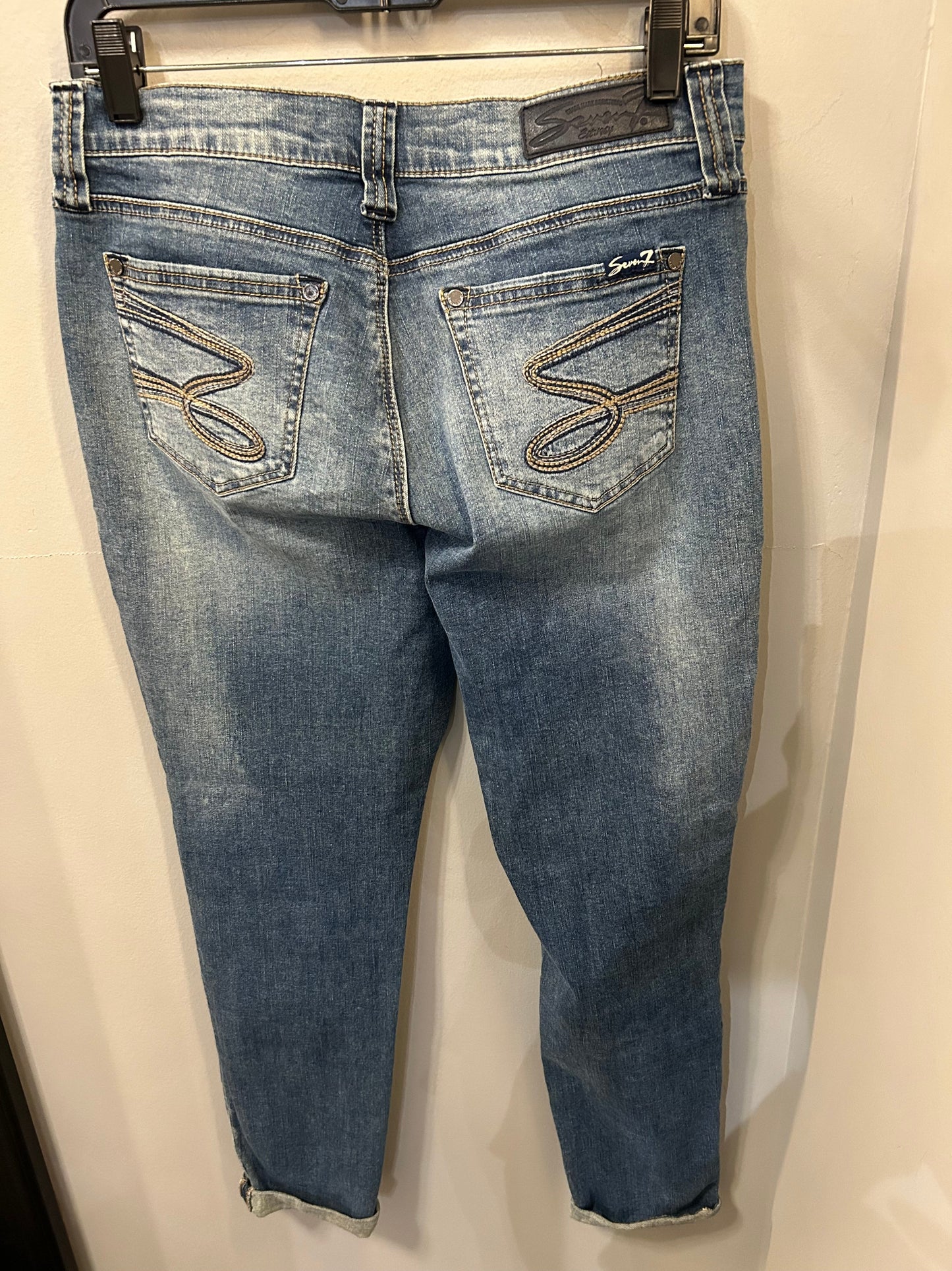 Jeans Boyfriend By Seven 7 In Blue Denim, Size: 6