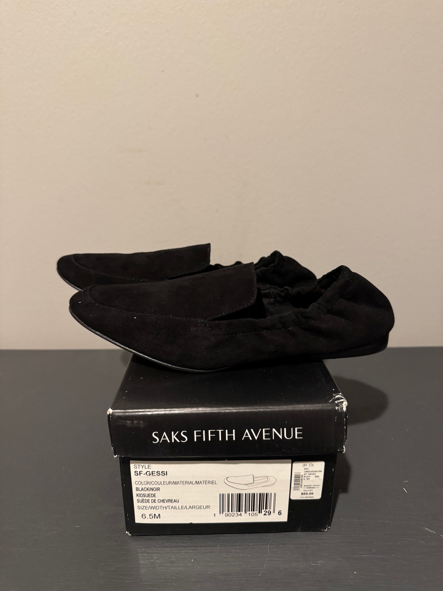 Shoes Flats By Saks Fifth Avenue In Black, Size: 6.5