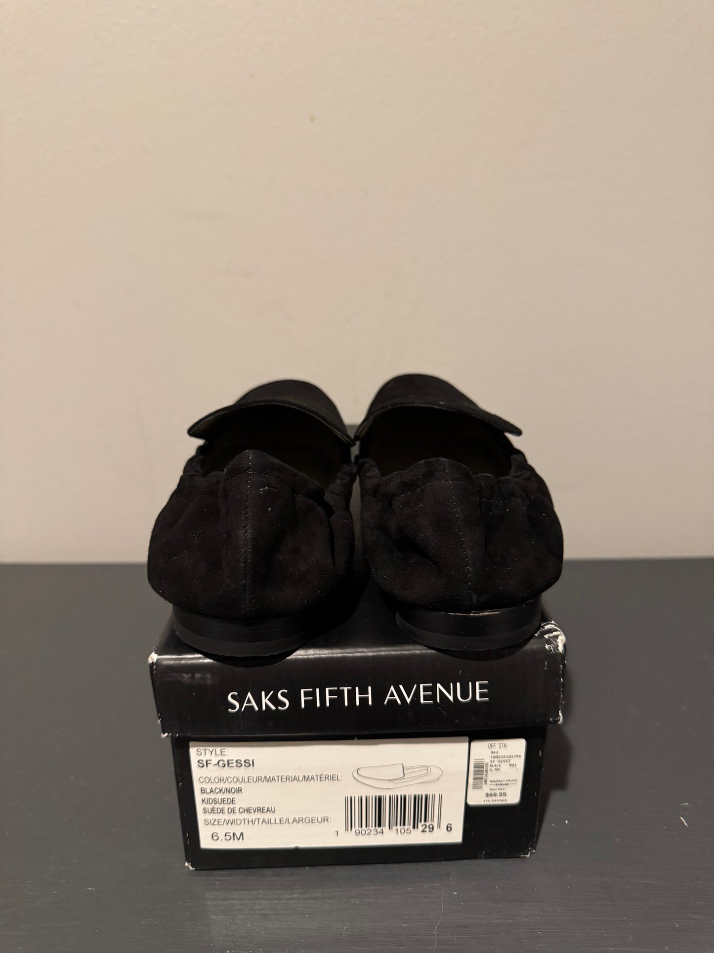 Shoes Flats By Saks Fifth Avenue In Black, Size: 6.5