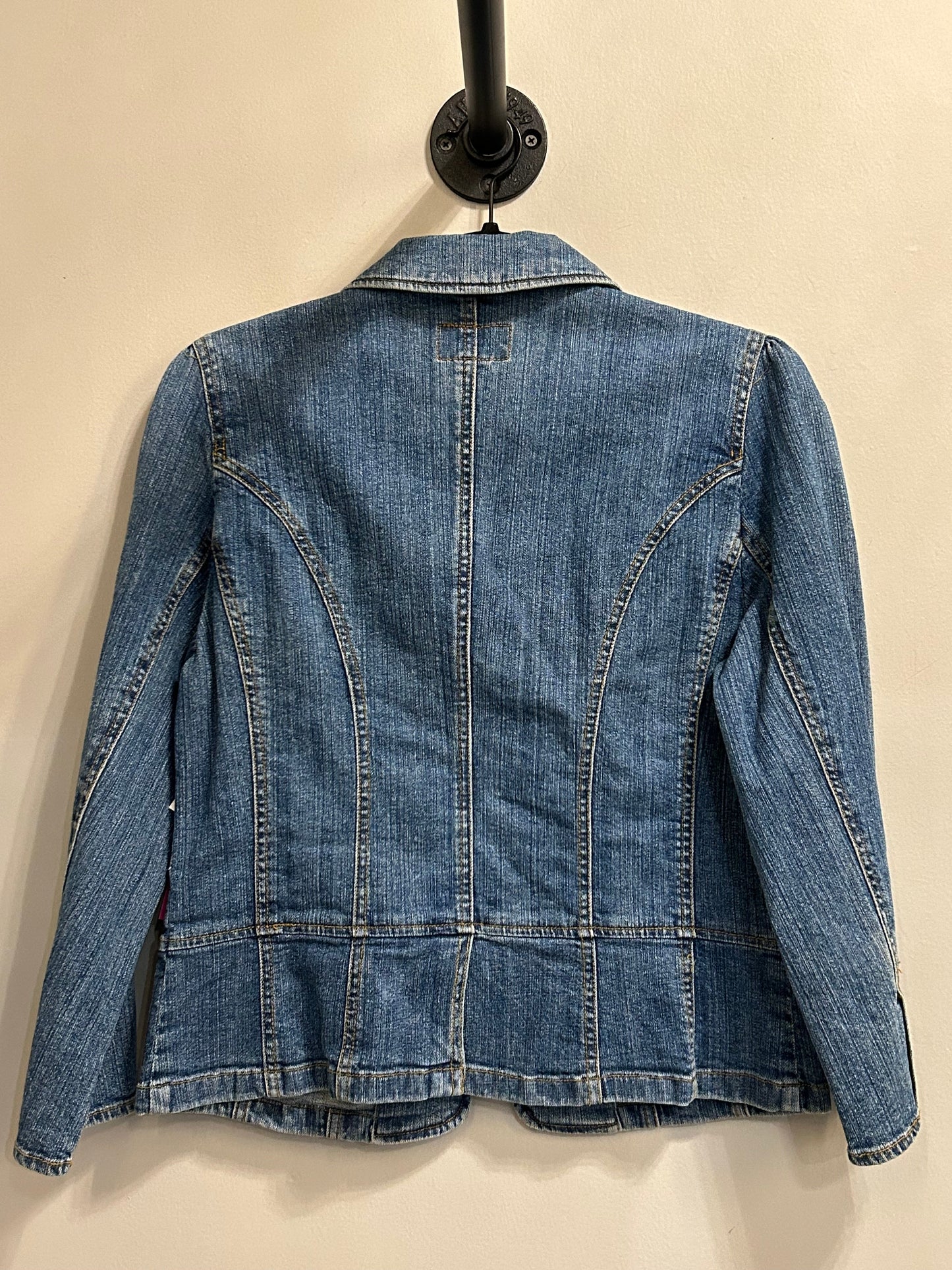 Jacket Denim By Chaps In Blue Denim, Size: S