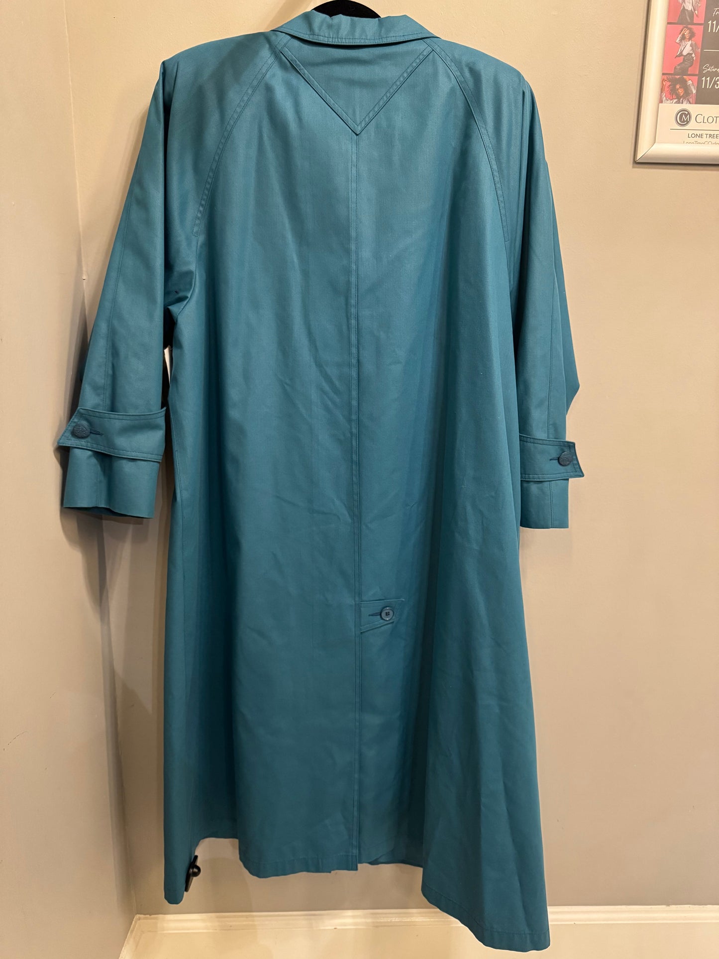 Coat Trench Coat By London Fog In Blue, Size: L