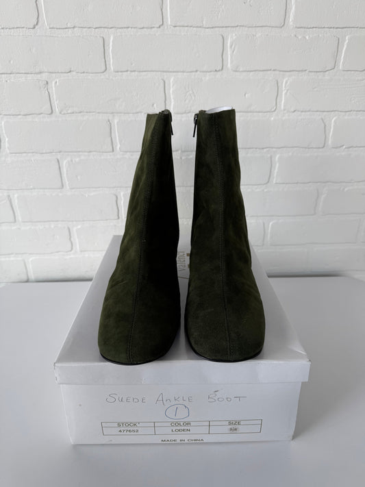 Boots Mid-calf Heels By Aj Valanci In Green, Size: 9.5