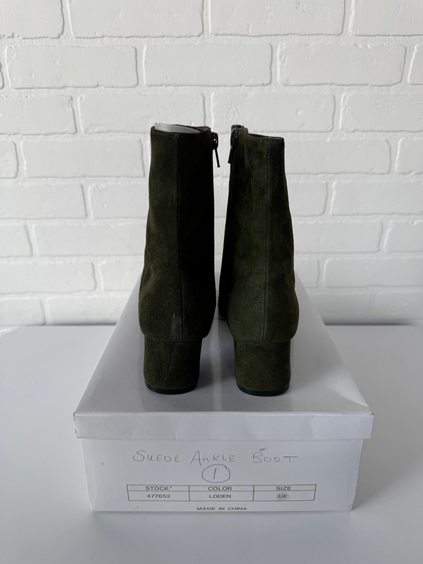 Boots Mid-calf Heels By Aj Valanci In Green, Size: 9.5