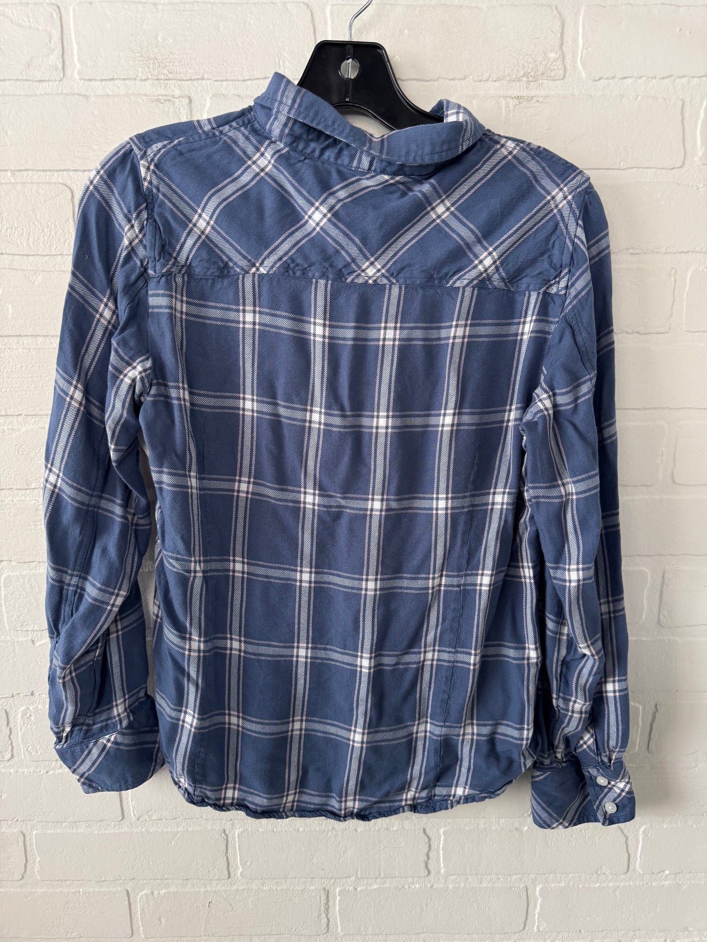 Top Long Sleeve By Tommy Hilfiger In Blue & White, Size: M