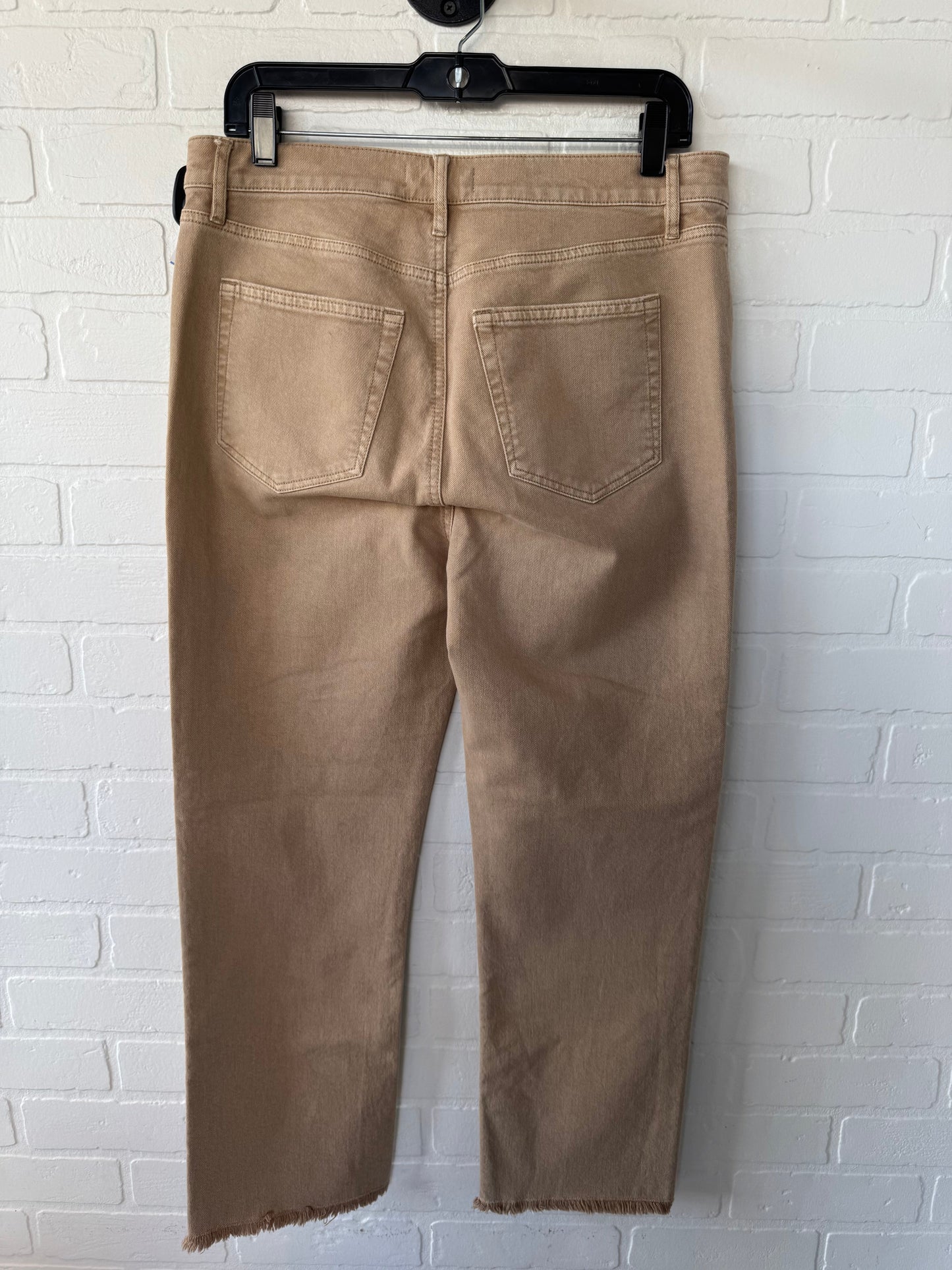 Jeans Cropped By Loft In Tan Denim, Size: 8