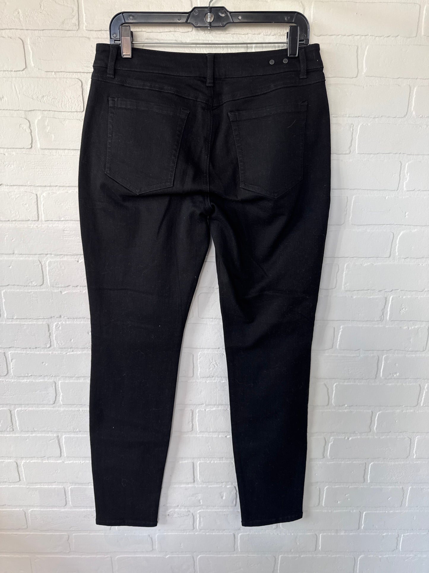 Jeans Skinny By Cabi In Black Denim, Size: 10