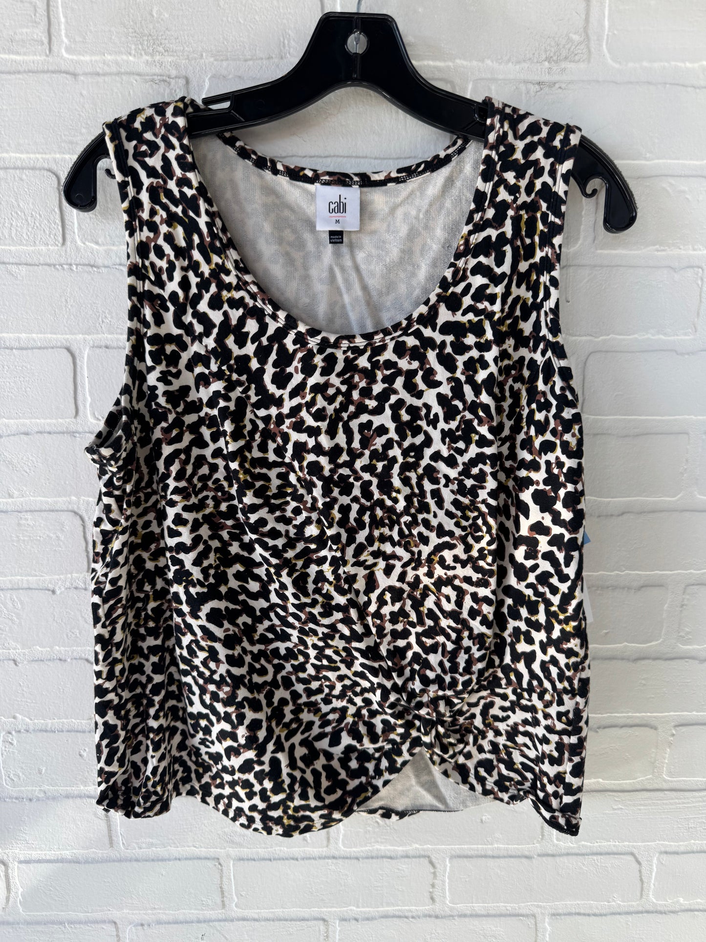 Top Sleeveless By Cabi In Animal Print, Size: M