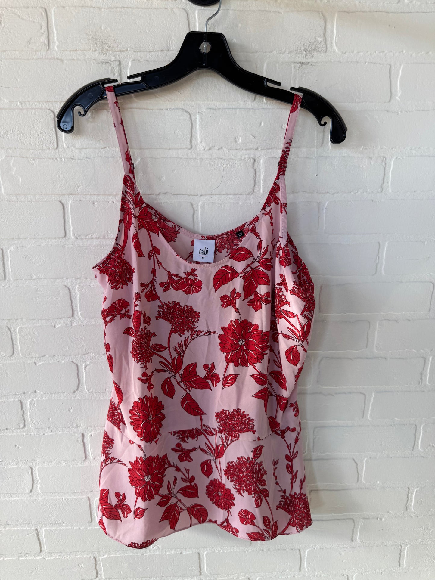 Top Sleeveless By Cabi In Pink & Red, Size: M