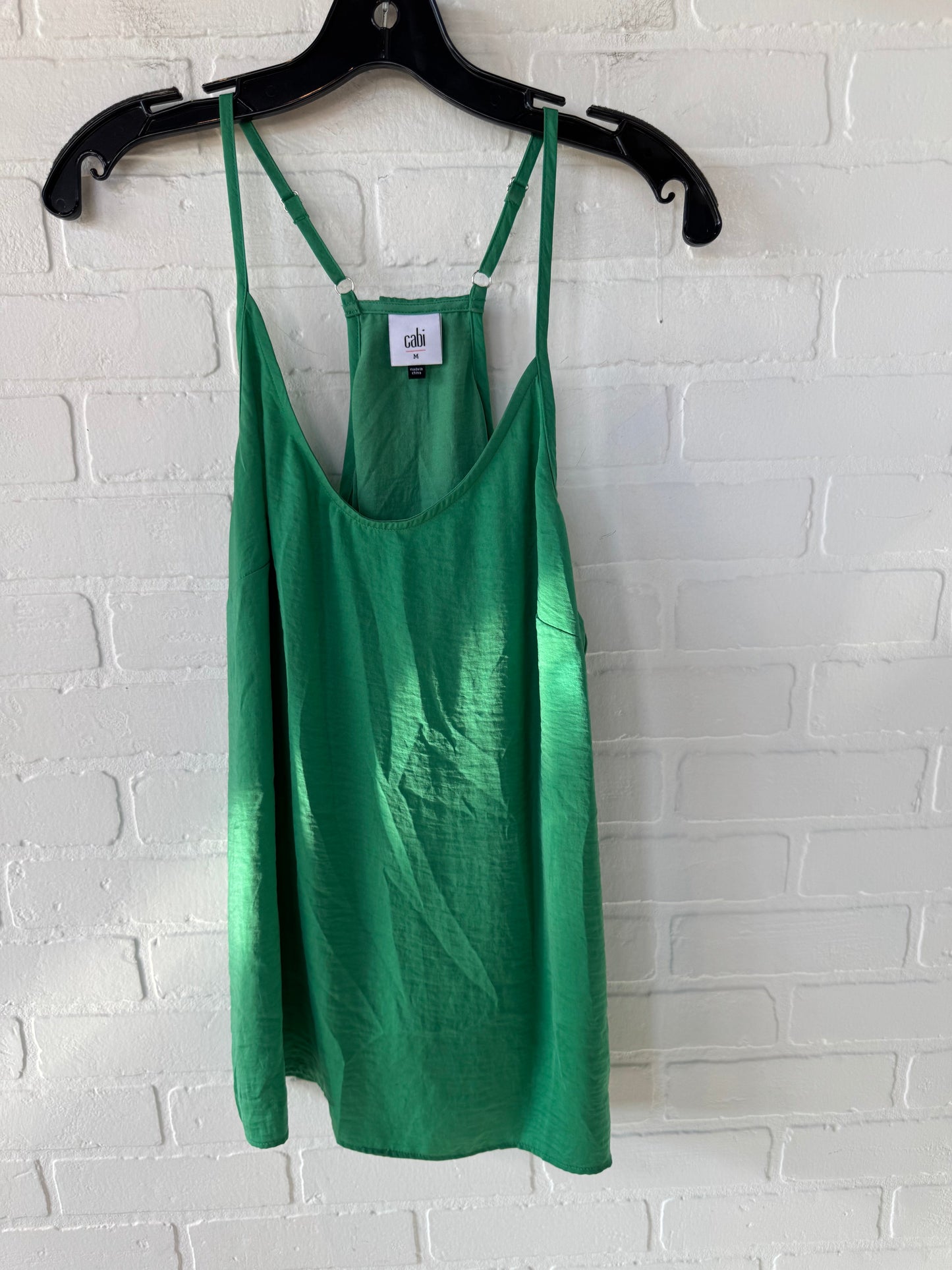 Top Sleeveless By Cabi In Green, Size: M