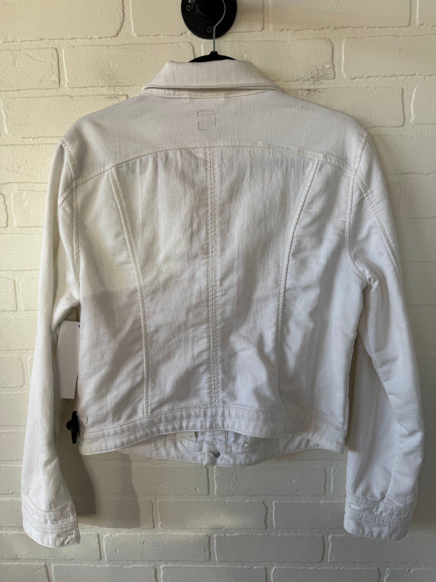 Jacket Denim By Jag In White Denim, Size: L