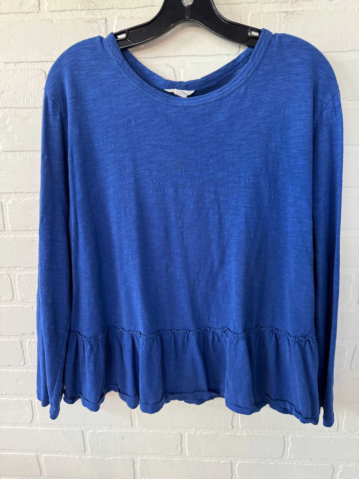 Top Long Sleeve By Caslon In Blue, Size: L