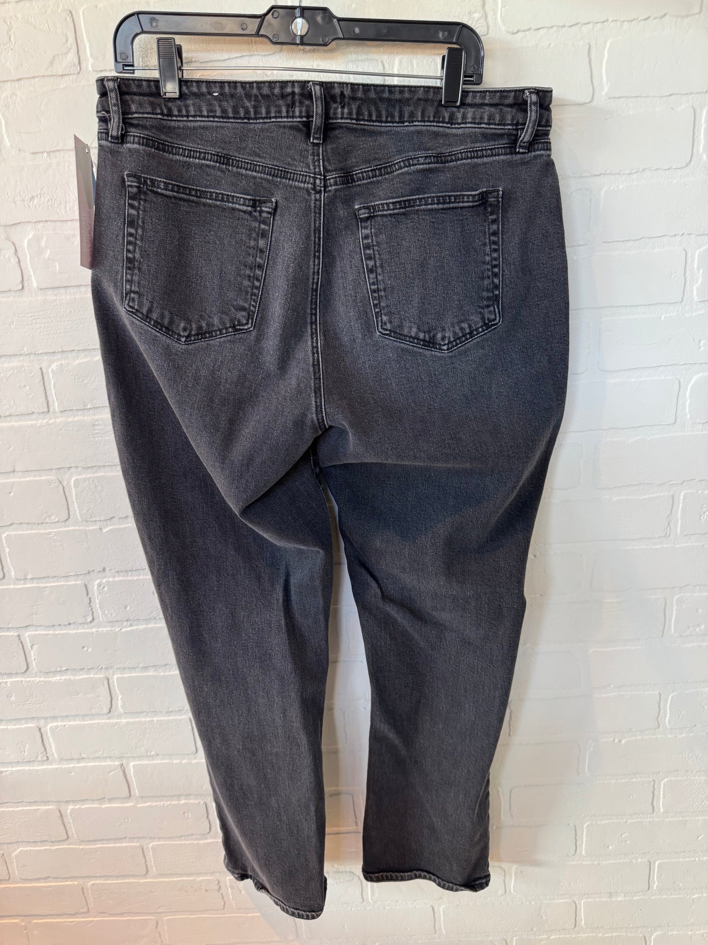 Jeans Boyfriend By Loft In Black Denim, Size: 14