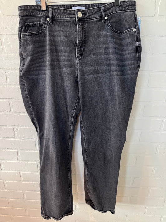 Jeans Boyfriend By Loft In Black Denim, Size: 14