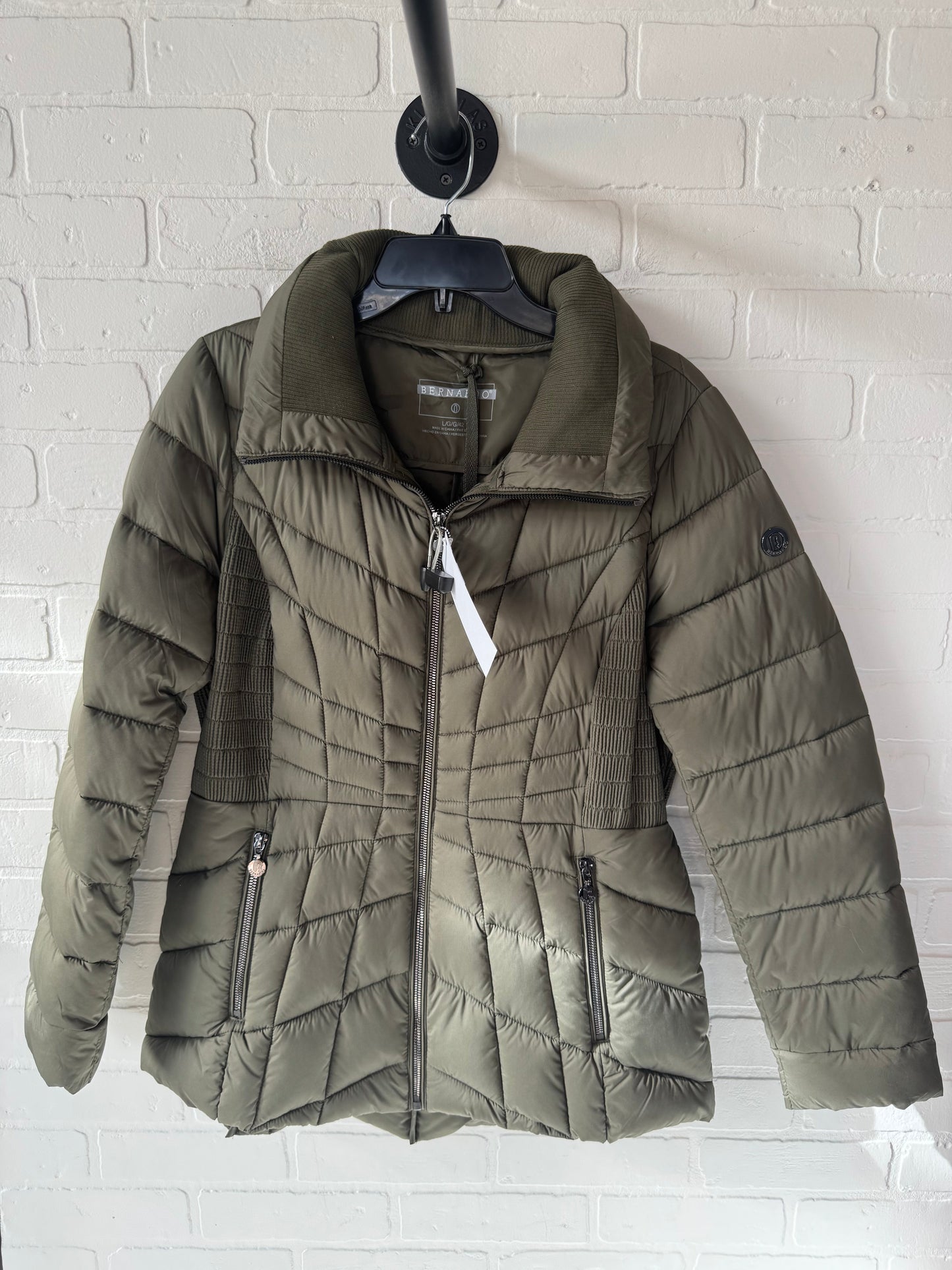 Coat Puffer & Quilted By Bernardo In Green, Size: L