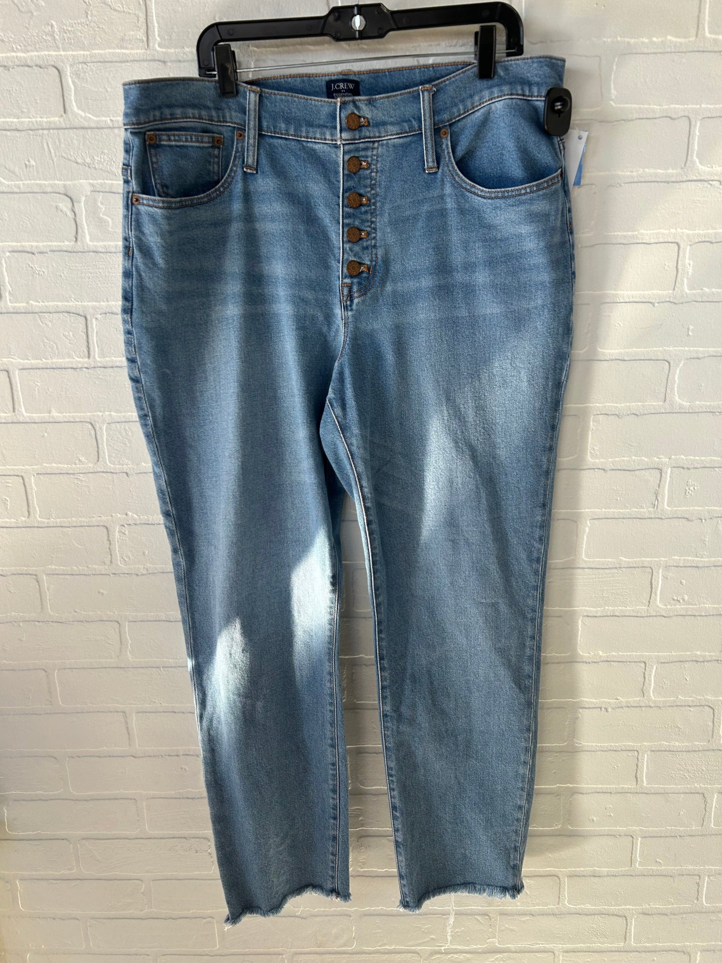 Jeans Straight By J. Crew In Blue Denim, Size: 14l