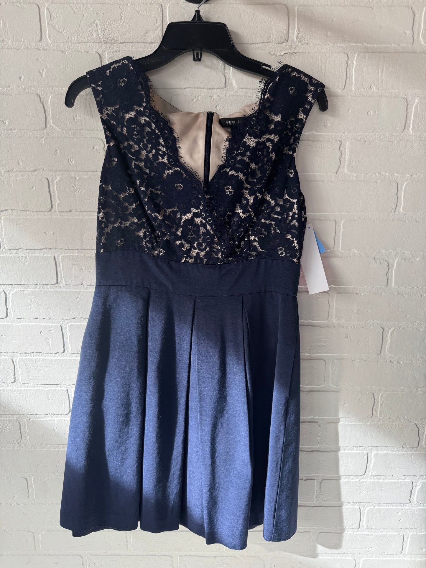 Dress Party Midi By White House Black Market In Navy, Size: S