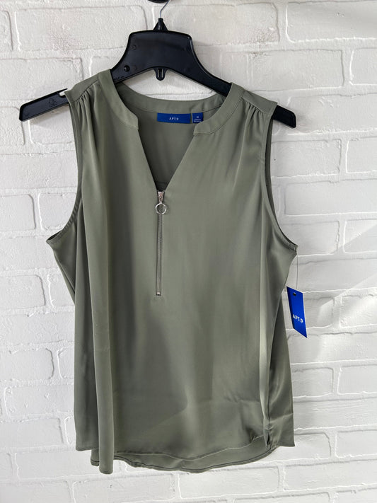 Top Sleeveless By Apt 9 In Green, Size: M