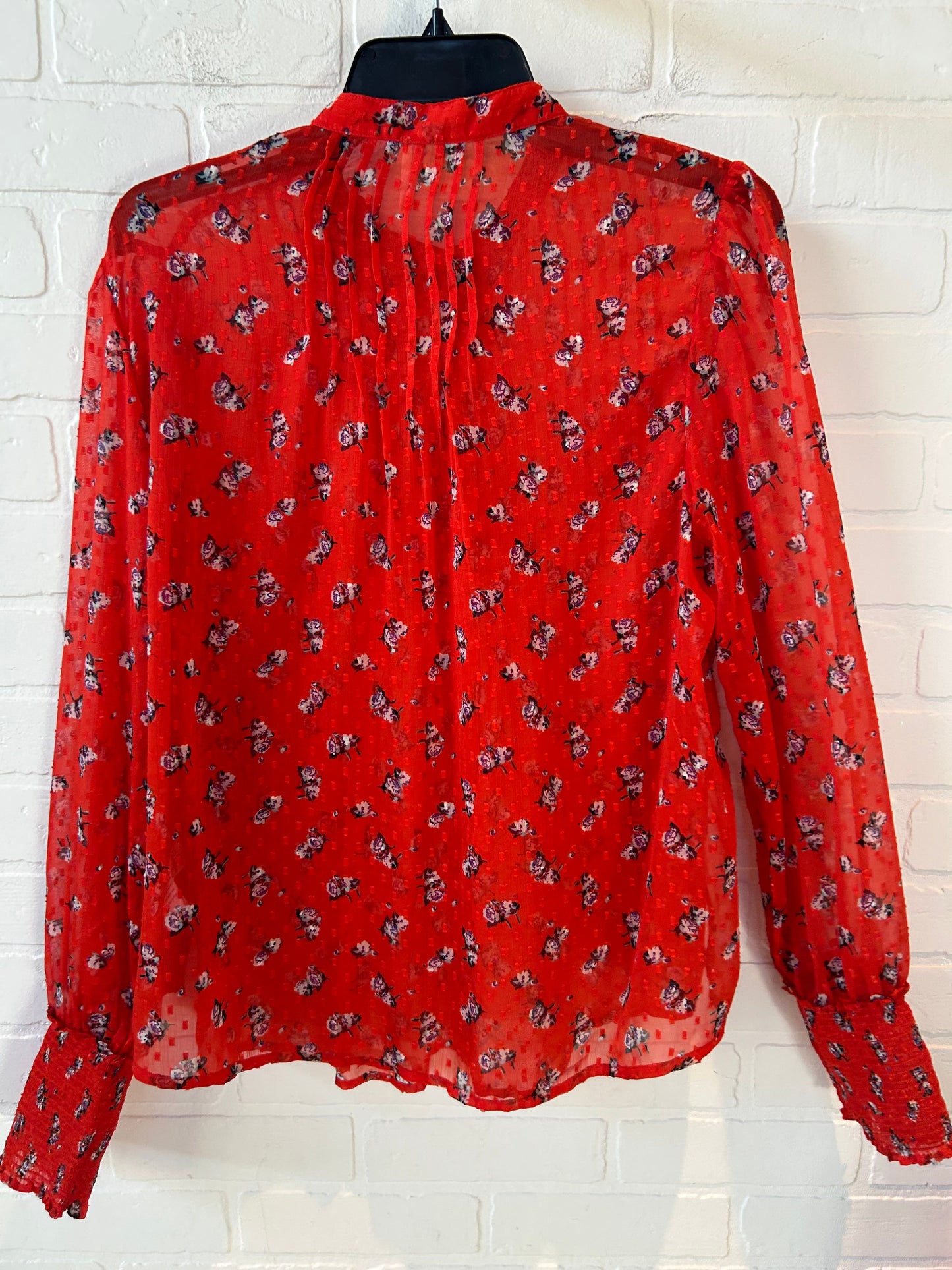 Top Long Sleeve By Free People In Red, Size: M