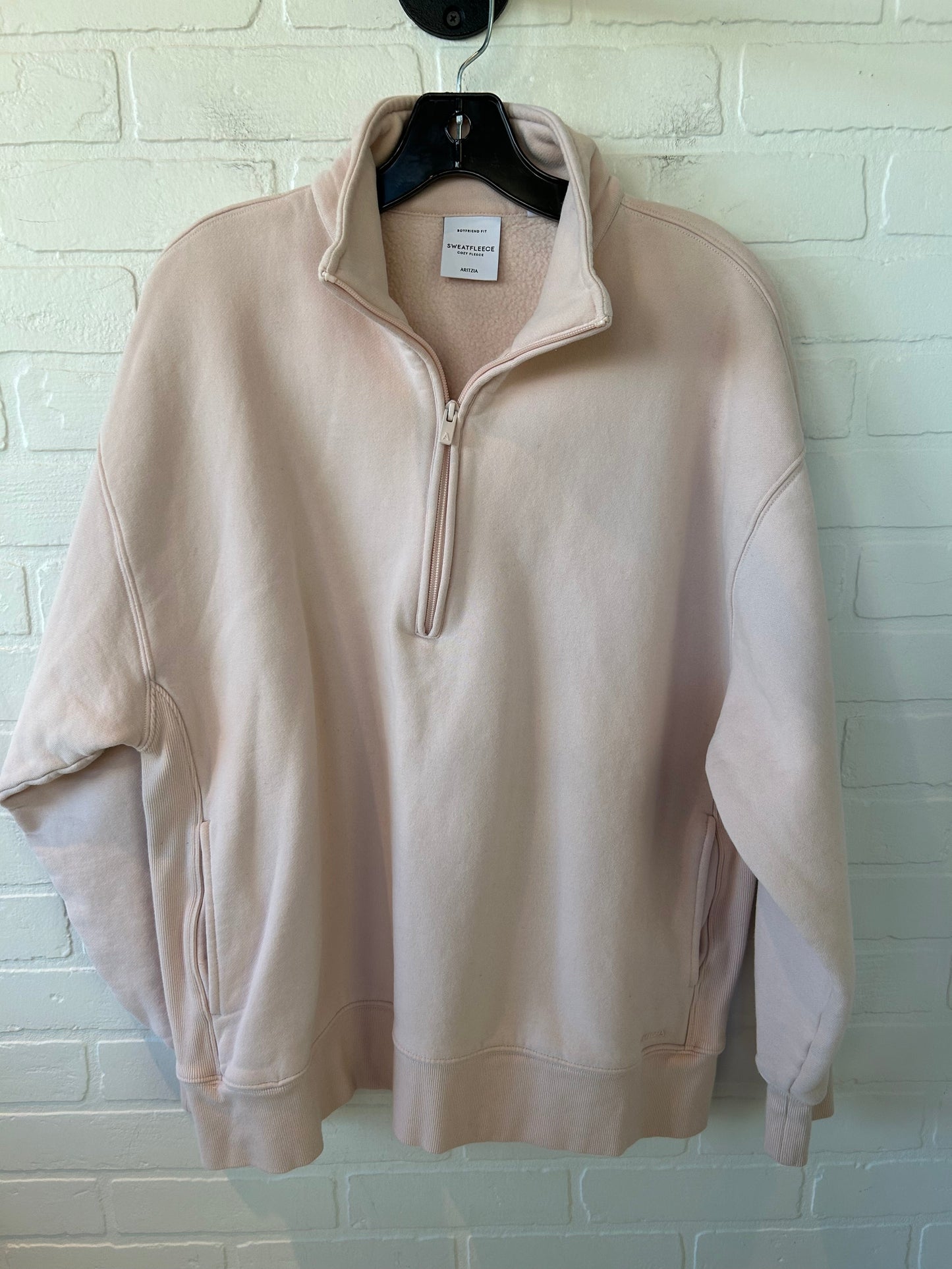 Sweatshirt Collar By Aritzia In Peach, Size: L