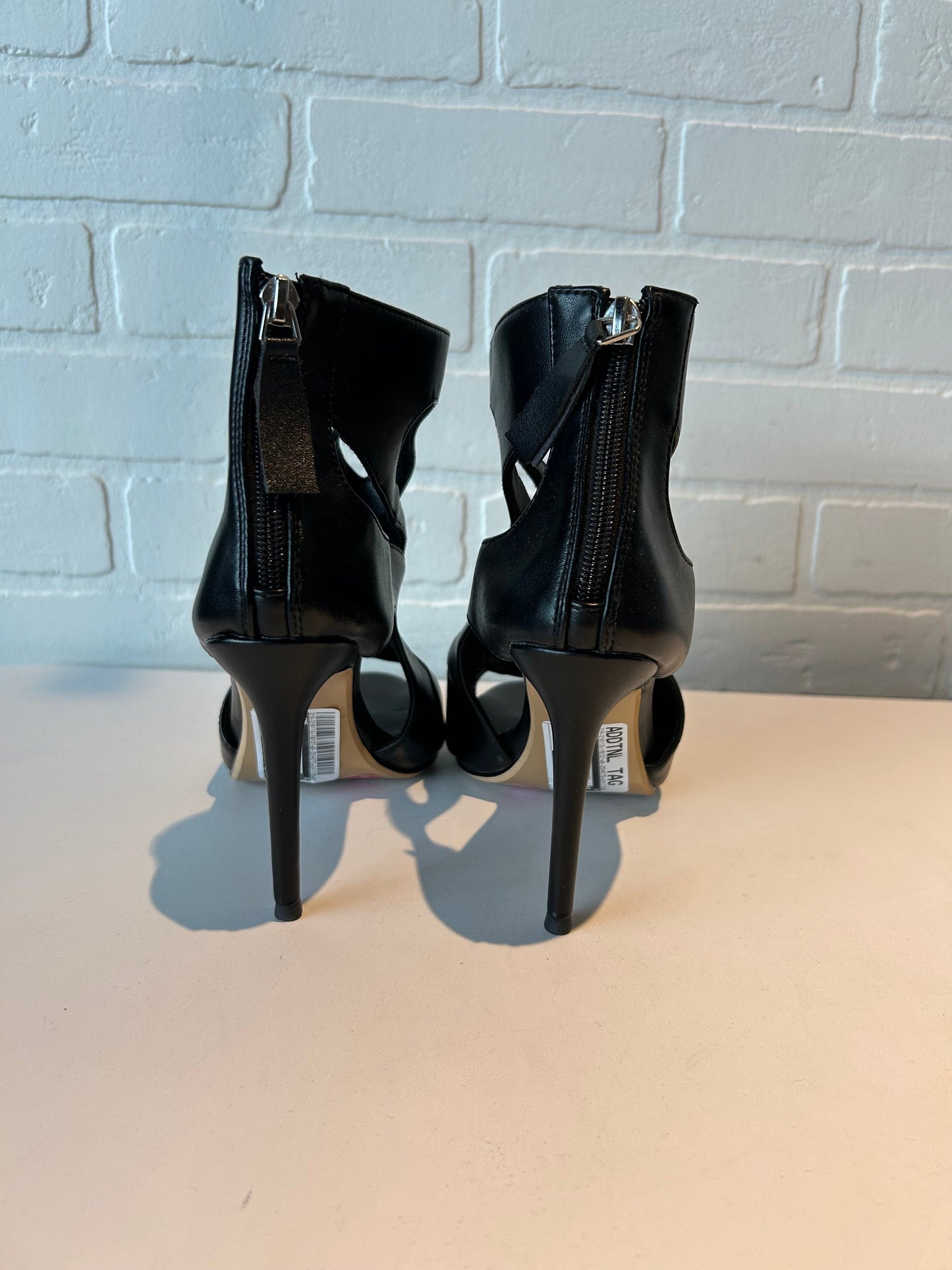 Sandals Heels Stiletto By Cme In Black, Size: 8.5