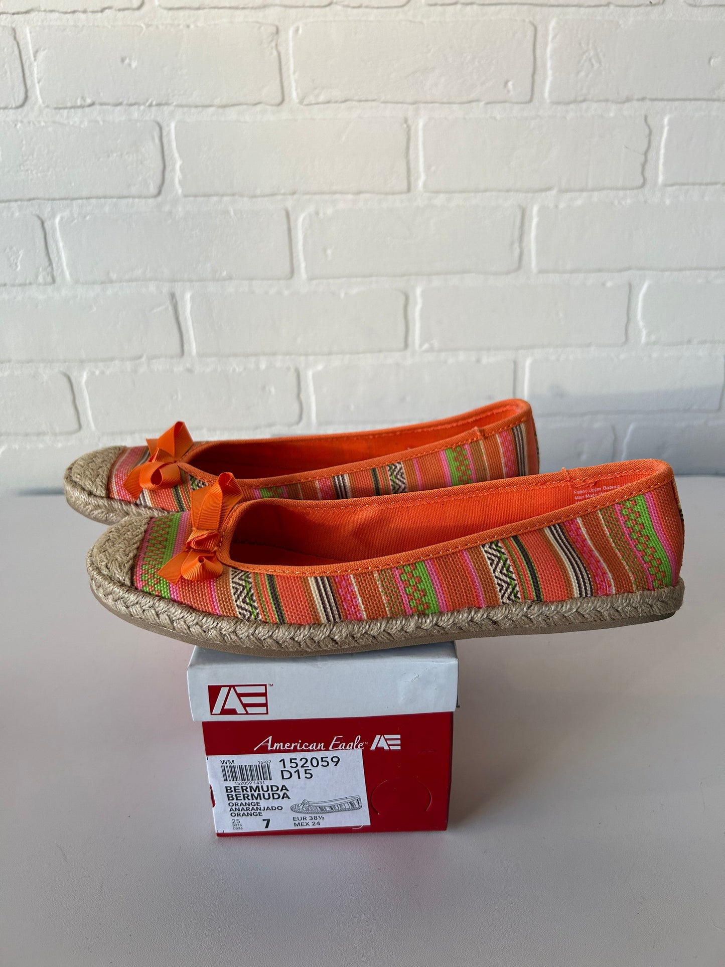 Shoes Flats By American Eagle In Orange & Pink, Size: 7