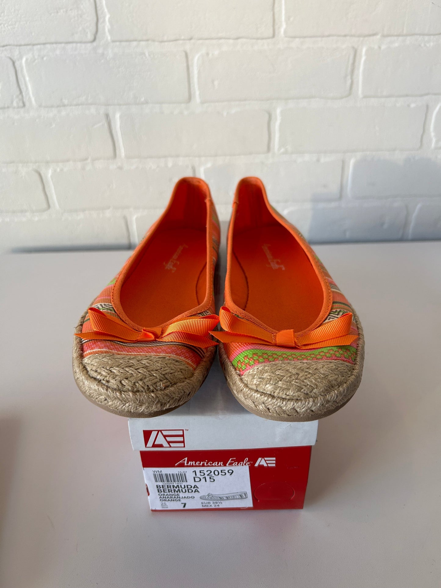 Shoes Flats By American Eagle In Orange & Pink, Size: 7