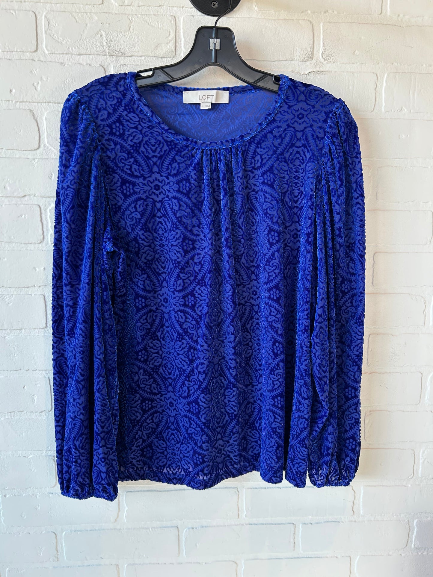 Top Long Sleeve By Loft In Blue, Size: S