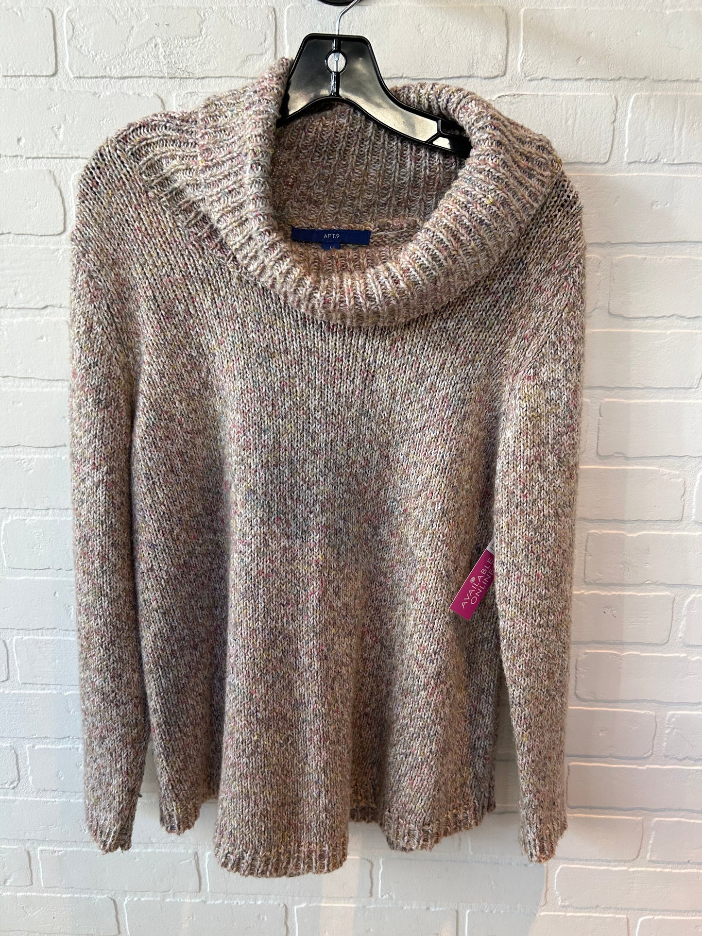 Sweater By Apt 9 In Tan, Size: L