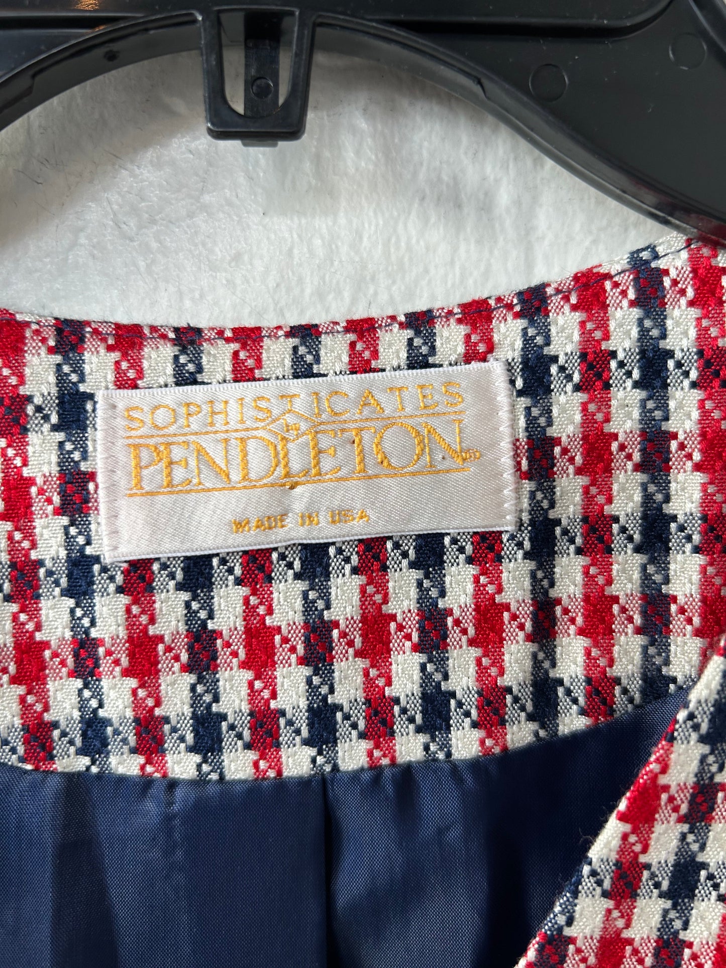 Blazer By Pendleton In Blue & Red & White, Size: 1x