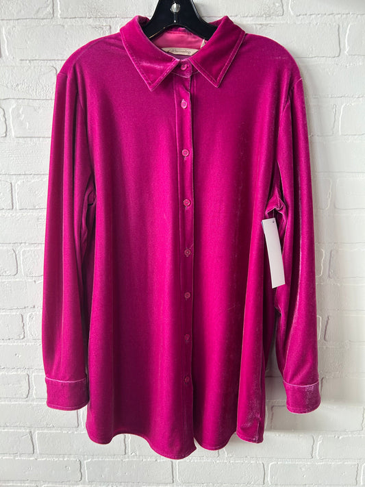 Top Long Sleeve By Soft Surroundings In Pink, Size: M