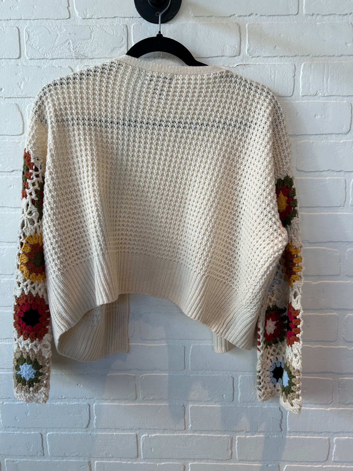 Sweater Cardigan By Sincerely Jules In Cream & Red, Size: S