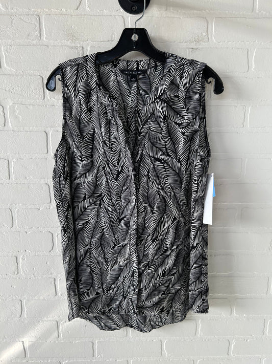 Top Short Sleeve By Zac And Rachel In Black & White, Size: M