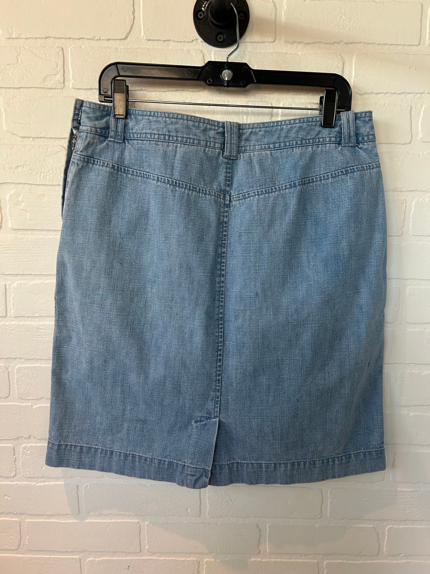 Skirt Mini & Short By Talbots In Blue Denim, Size: 14