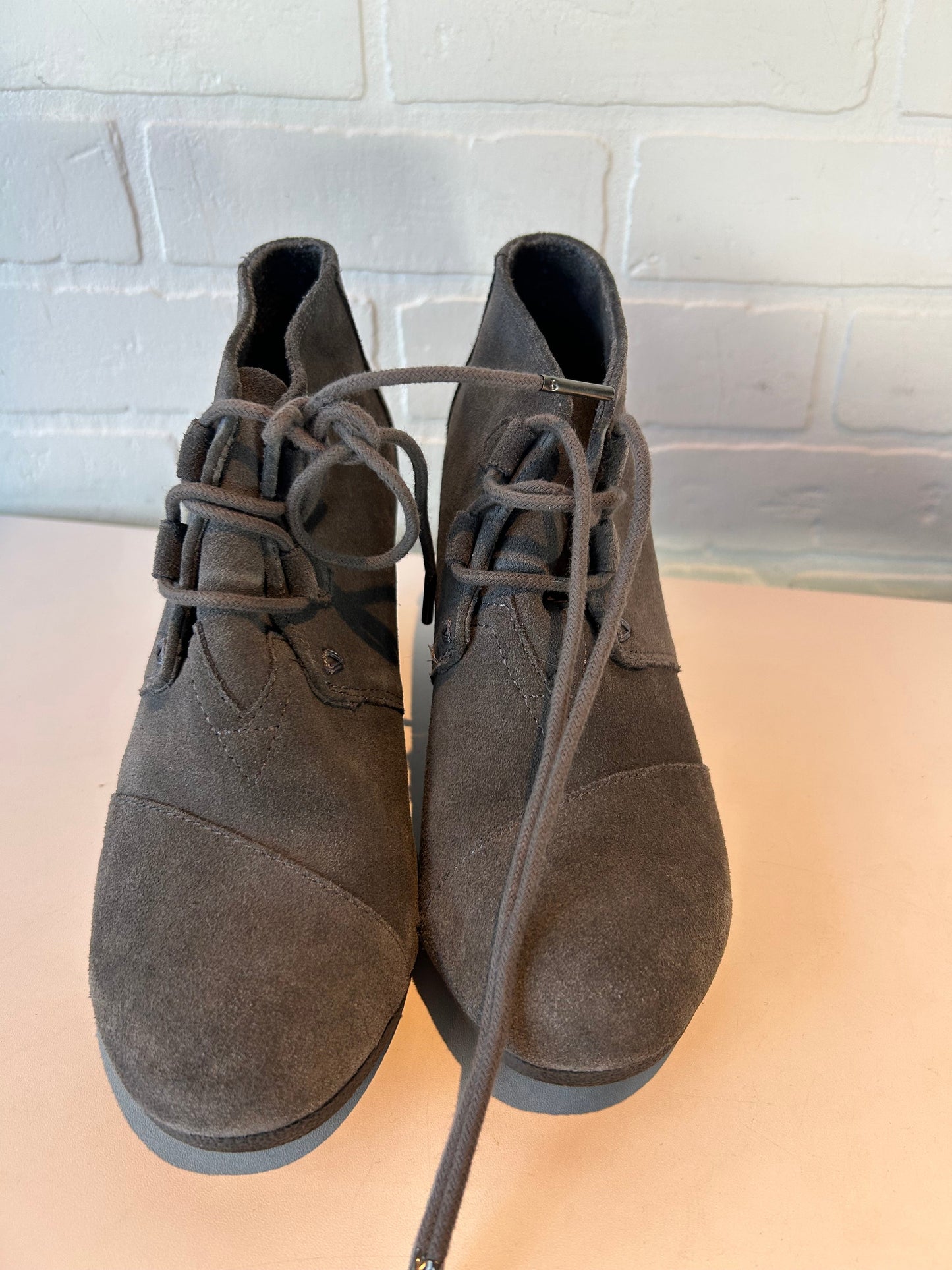 Boots Ankle Heels By Toms In Grey, Size: 8