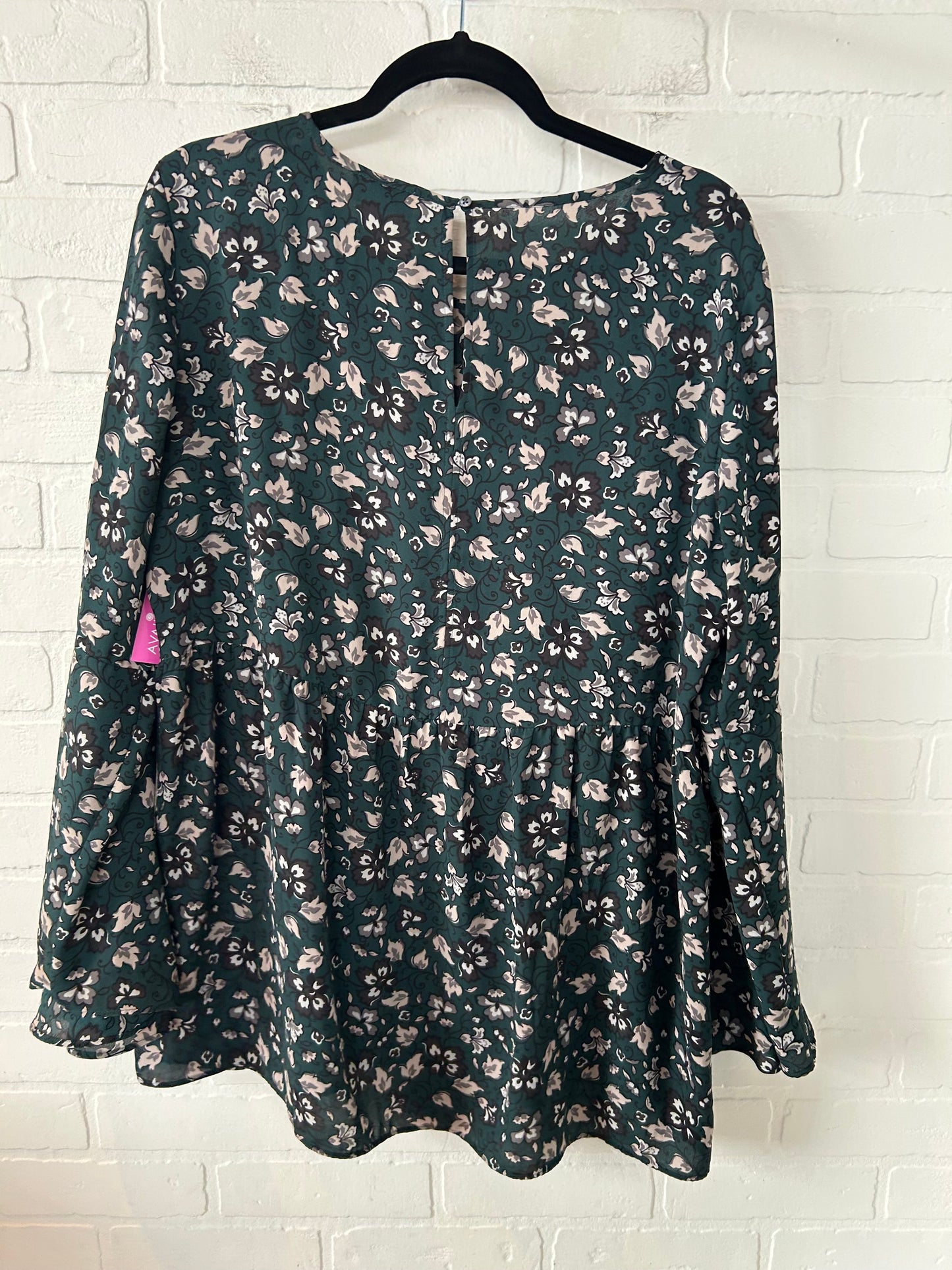 Top Long Sleeve By Loft In Green, Size: L