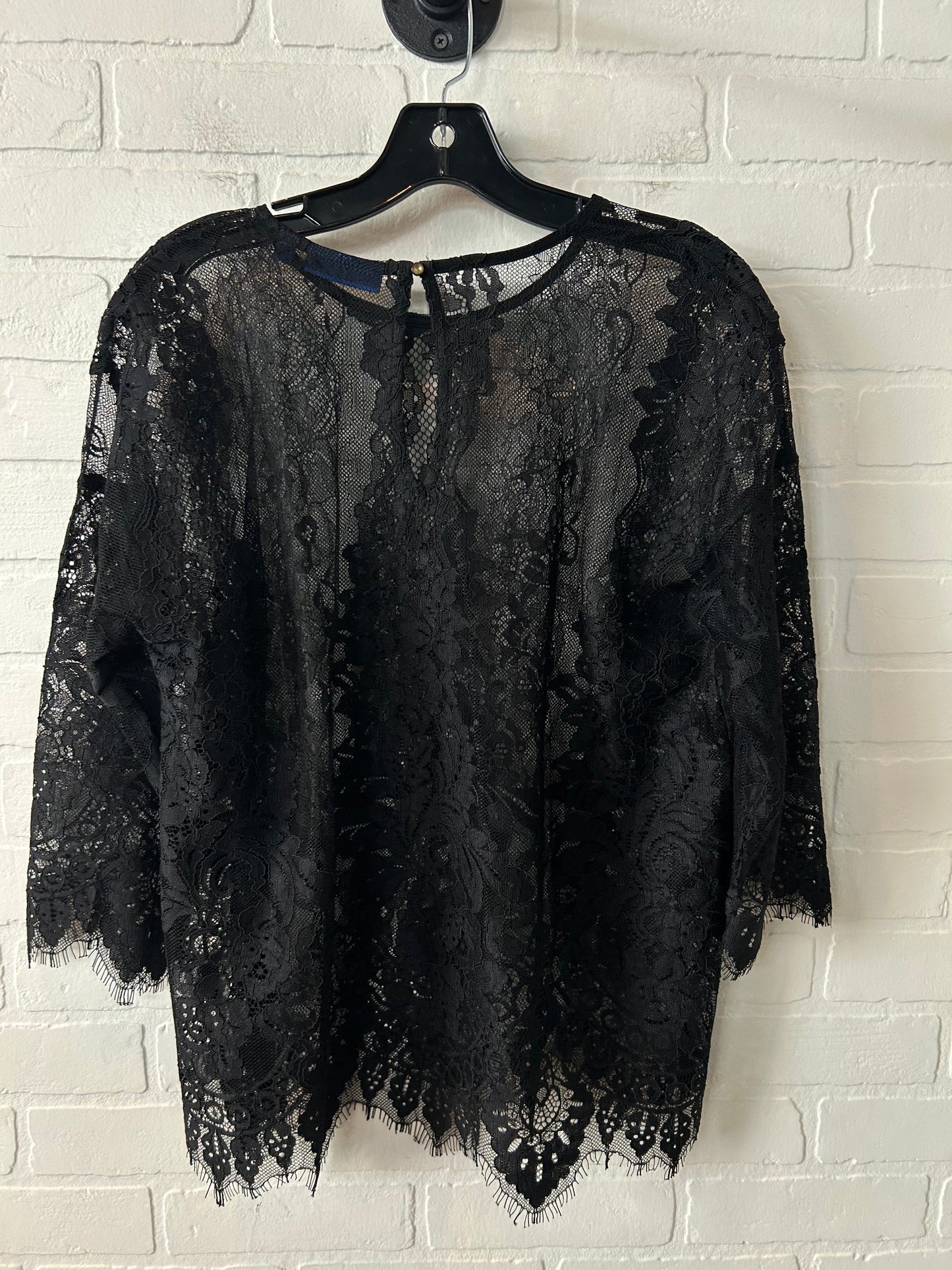 Top Long Sleeve By Apt 9 In Black, Size: M