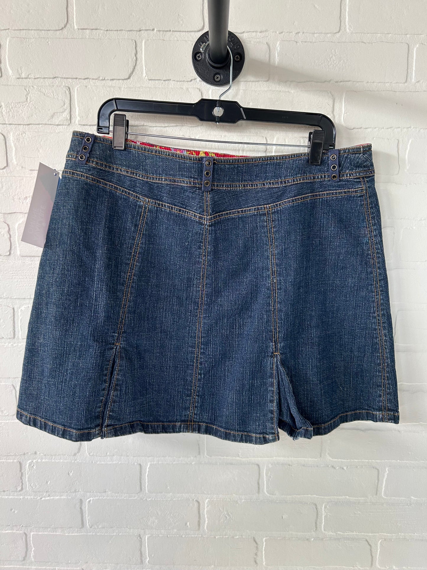 Skirt Mini & Short By Bandolino In Blue Denim, Size: 16