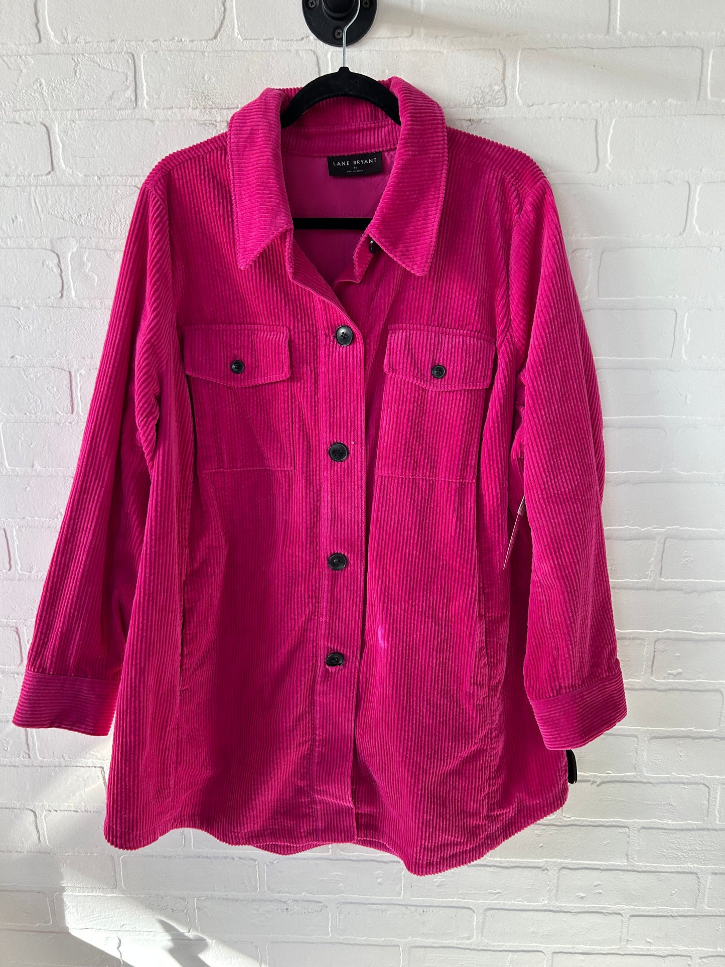 Jacket Shirt By Lane Bryant In Pink, Size: Xl