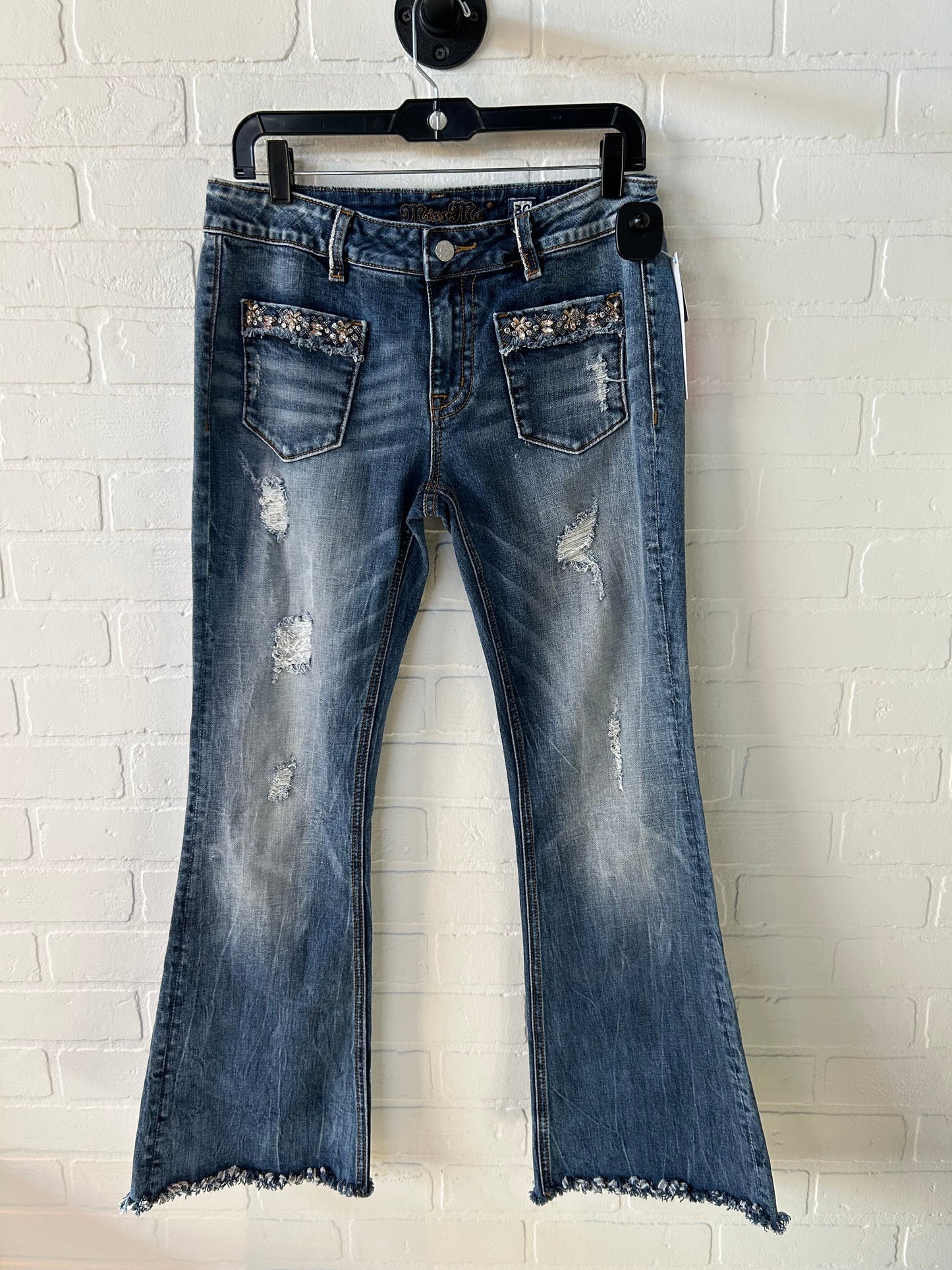 Jeans Flared By Miss Me In Blue Denim, Size: 10