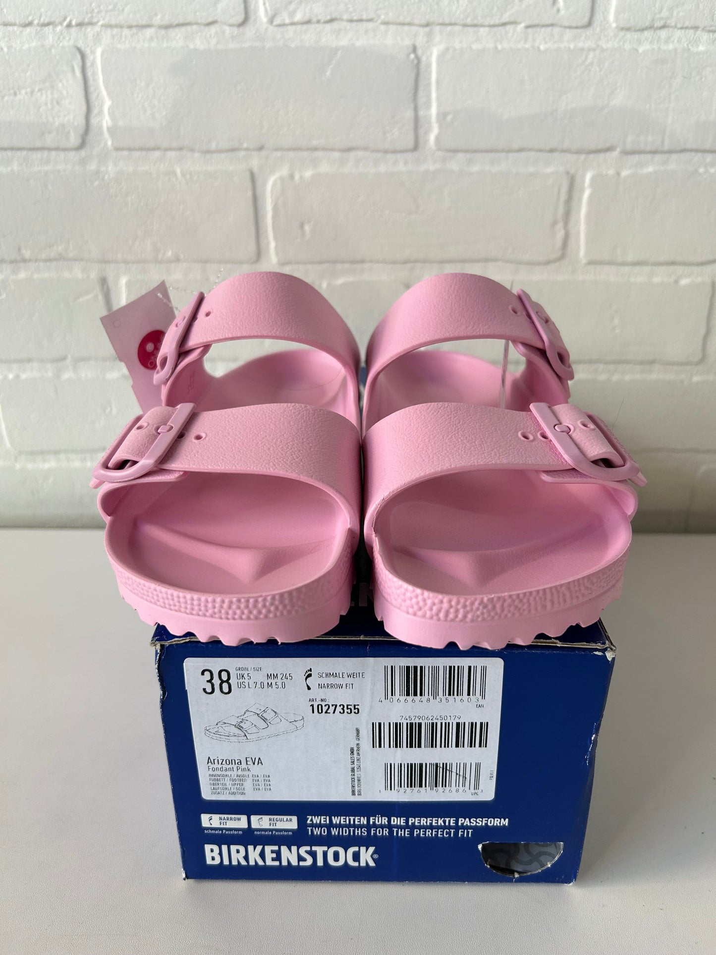 Sandals Flats By Birkenstock In Pink, Size: 7