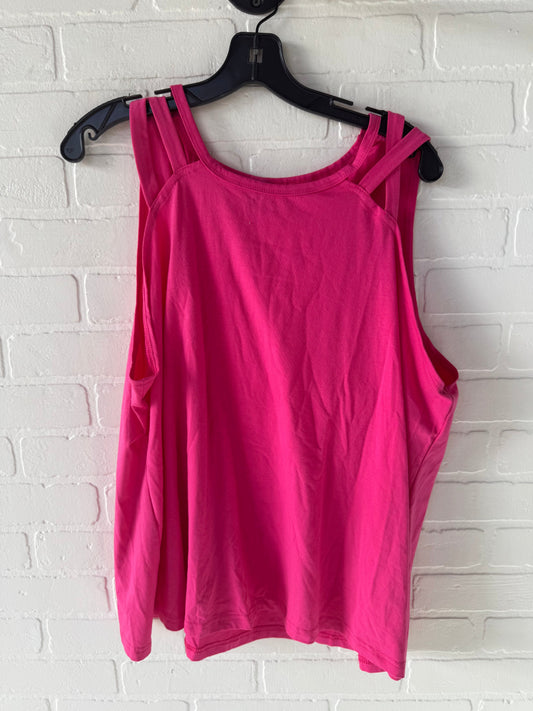 Top Sleeveless By Emery Rose In Pink, Size: 3x