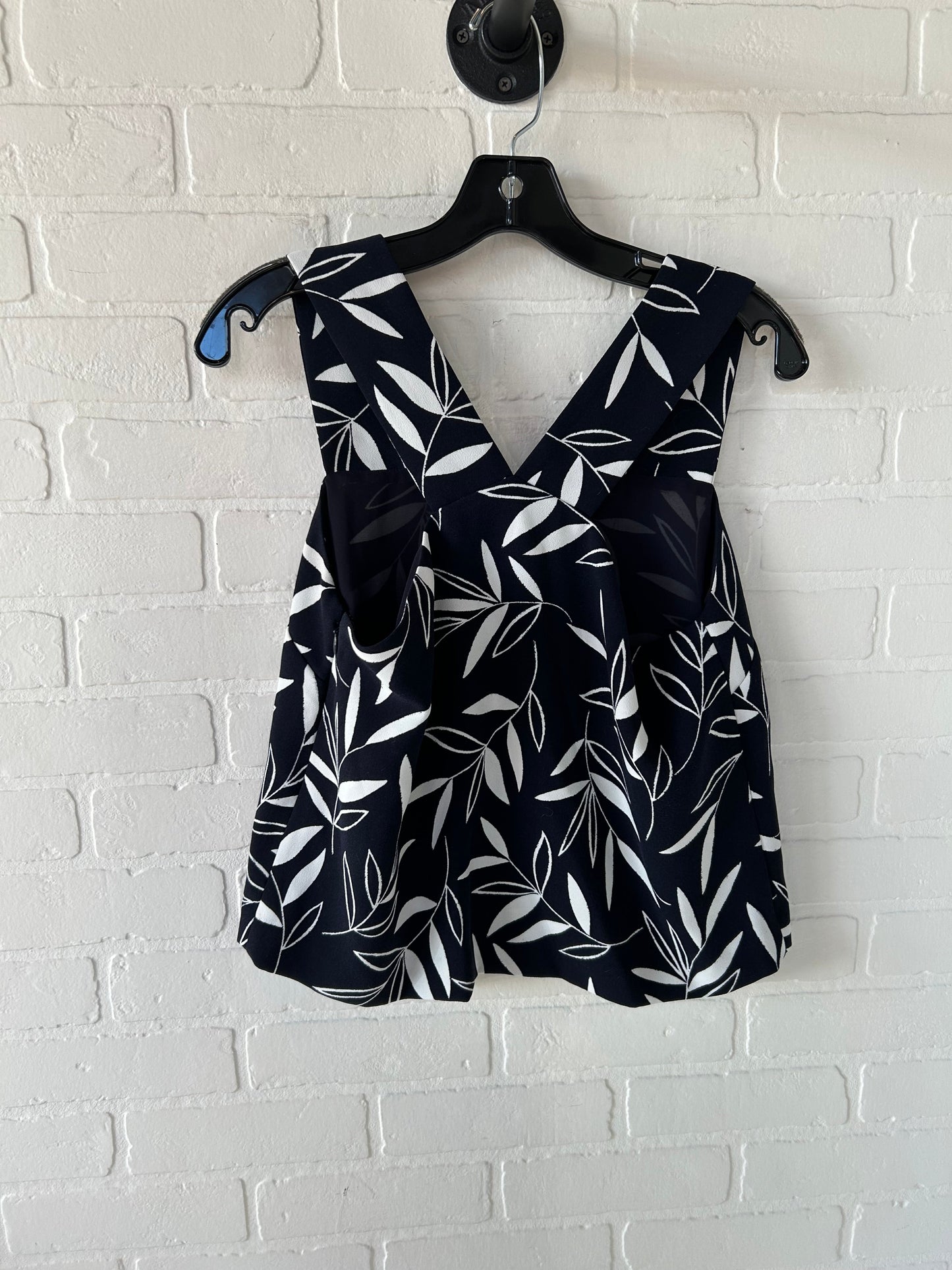 Top Sleeveless By Ann Taylor In Blue & White, Size: S