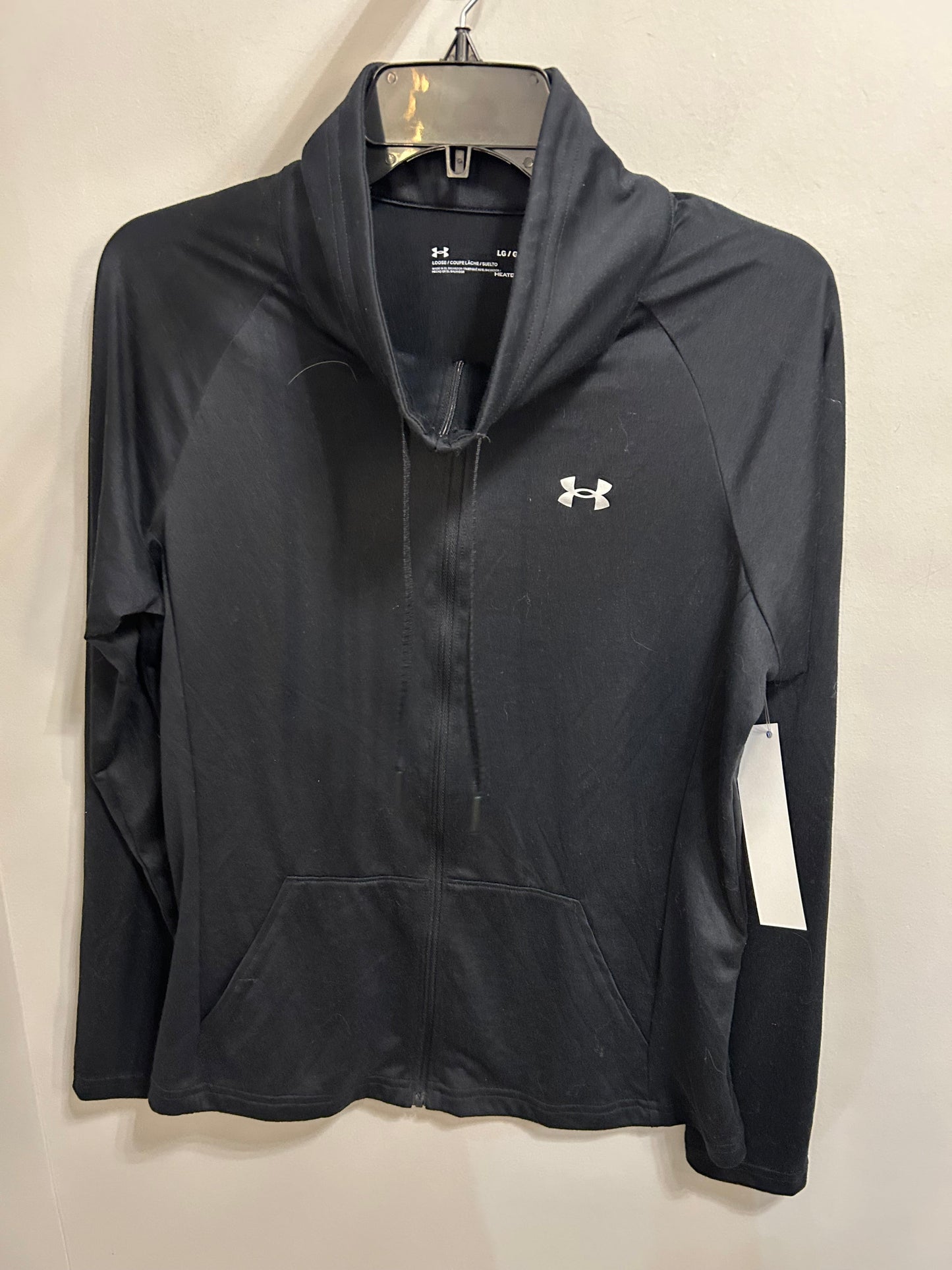 Athletic Jacket By Under Armour In Black, Size: L