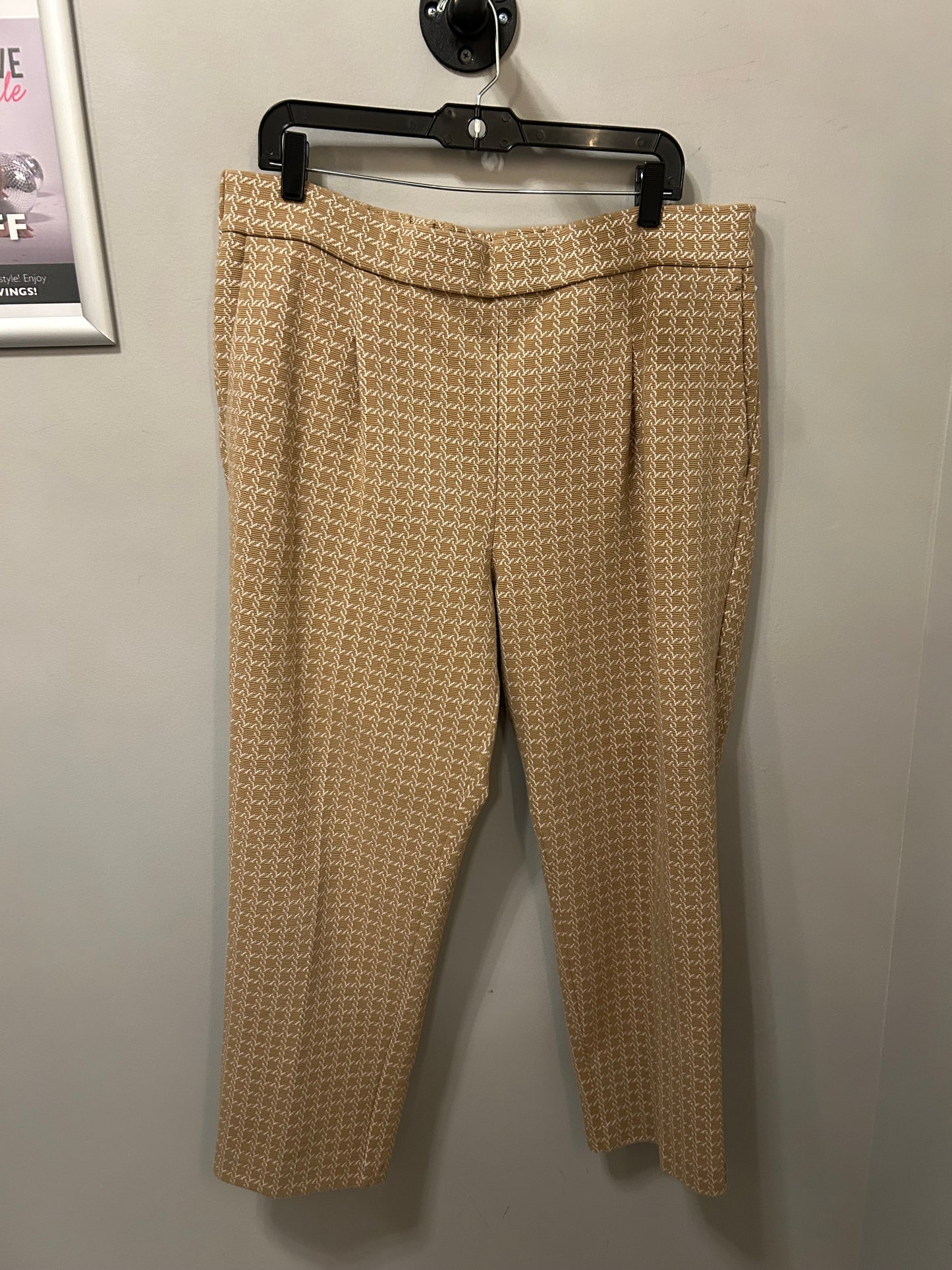 Pants Dress By Ann Taylor In Tan & White, Size: 16