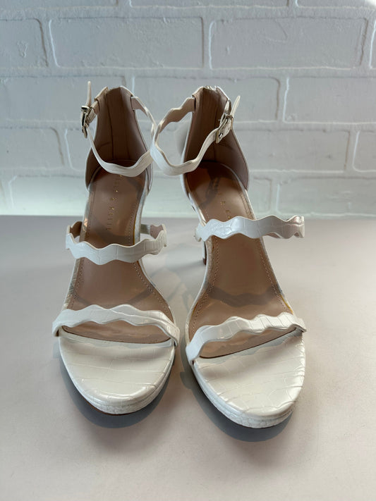 Sandals Heels Stiletto By Kelly And Katie In White, Size: 8