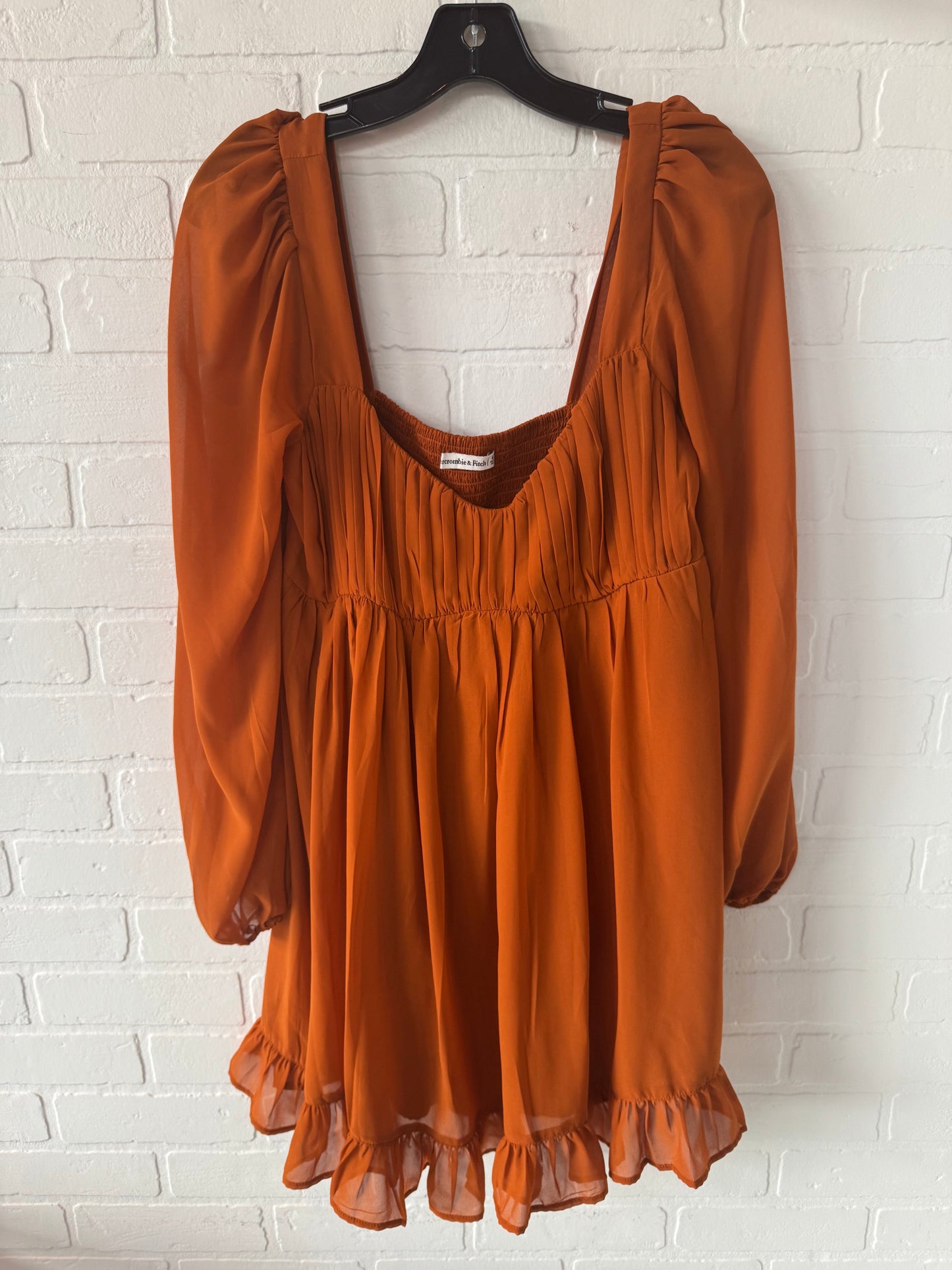 Dress Casual Short By Abercrombie And Fitch In Orange, Size: M