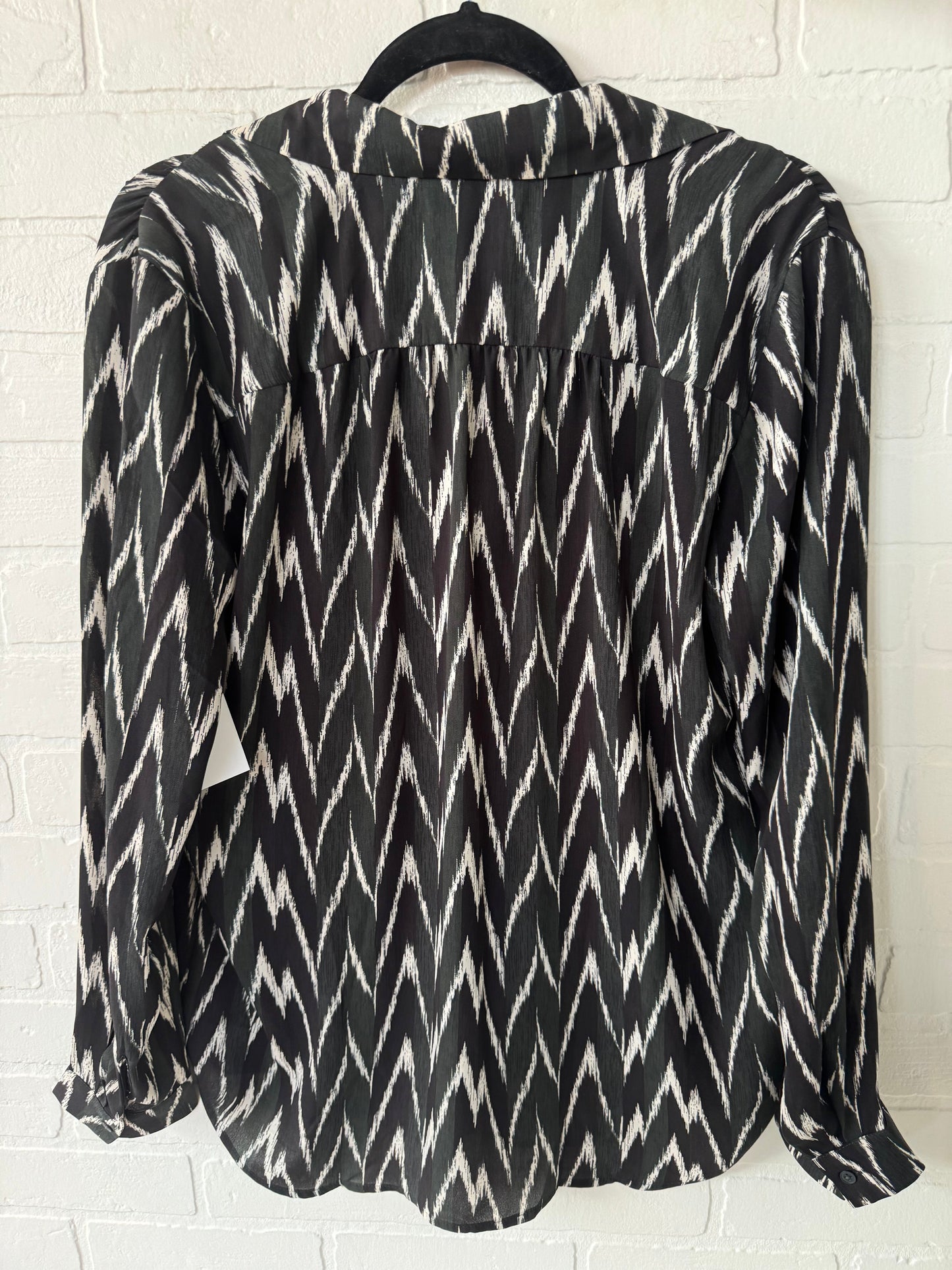 Top Long Sleeve By Ann Taylor In Black & Green, Size: M