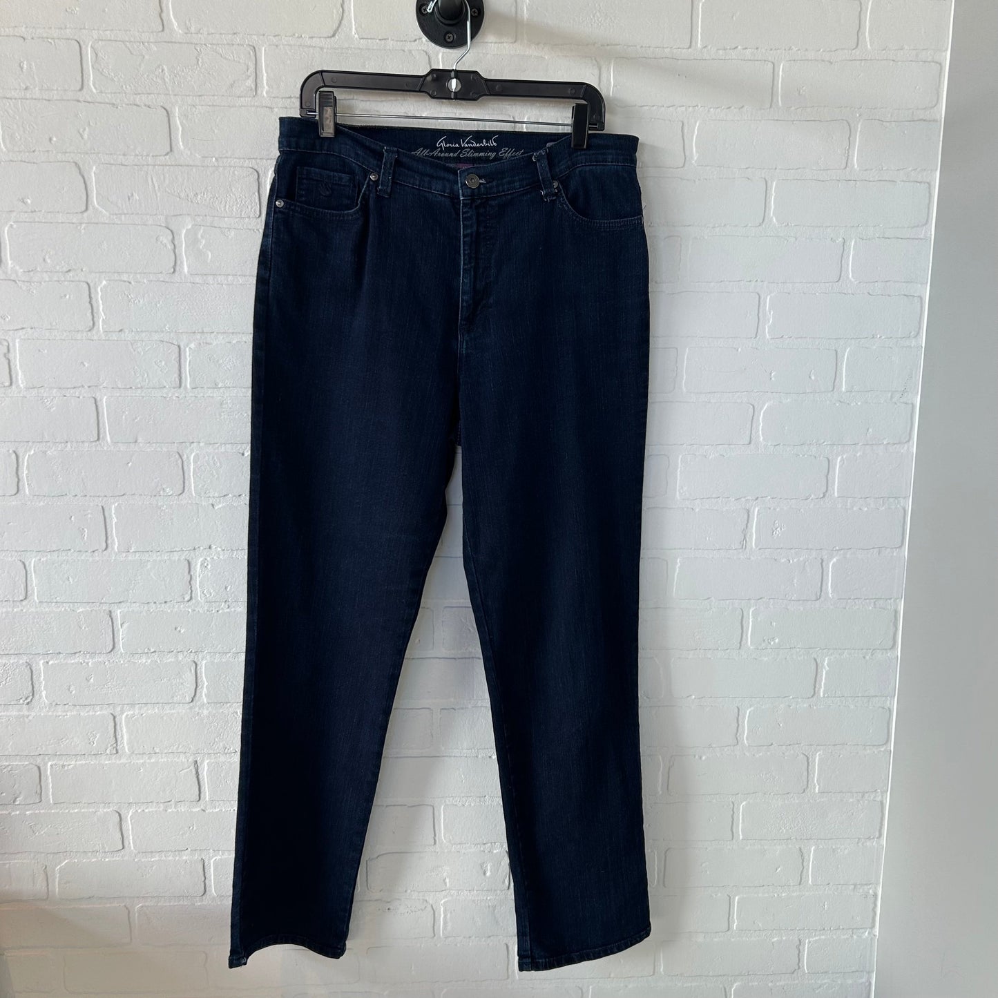 Jeans Straight By Gloria Vanderbilt In Blue Denim, Size: 12